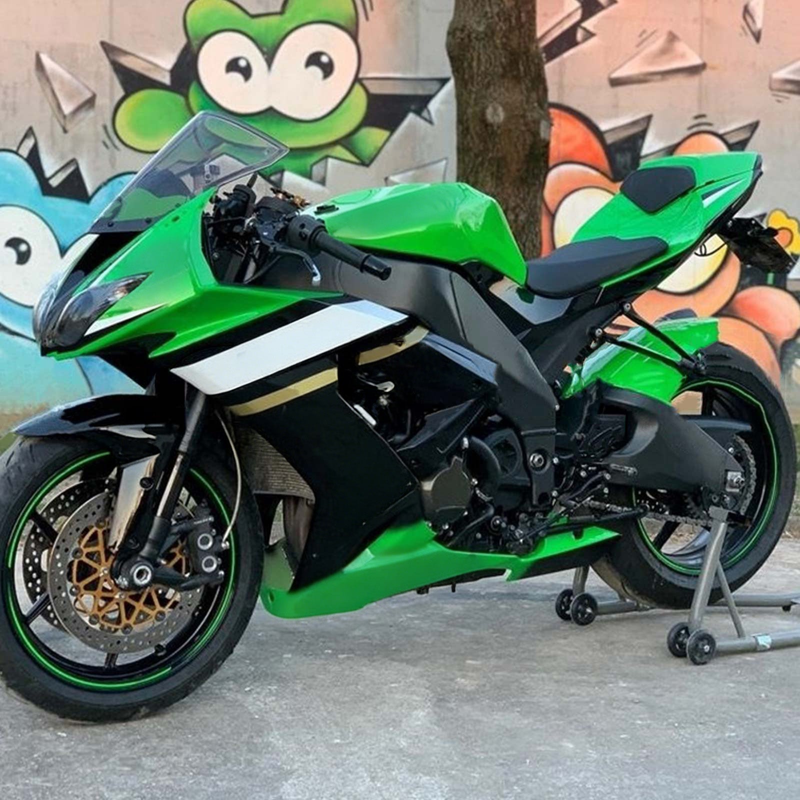 Kit de carénage Amotopart pour Kawasaki ZX10R 2008-2010 Générique