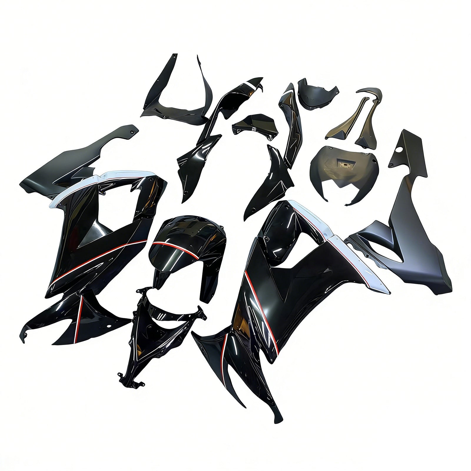 Amotopart Kawasaki ZX10R 2008-2010 Kit Carénage Carrosserie Plastique ABS