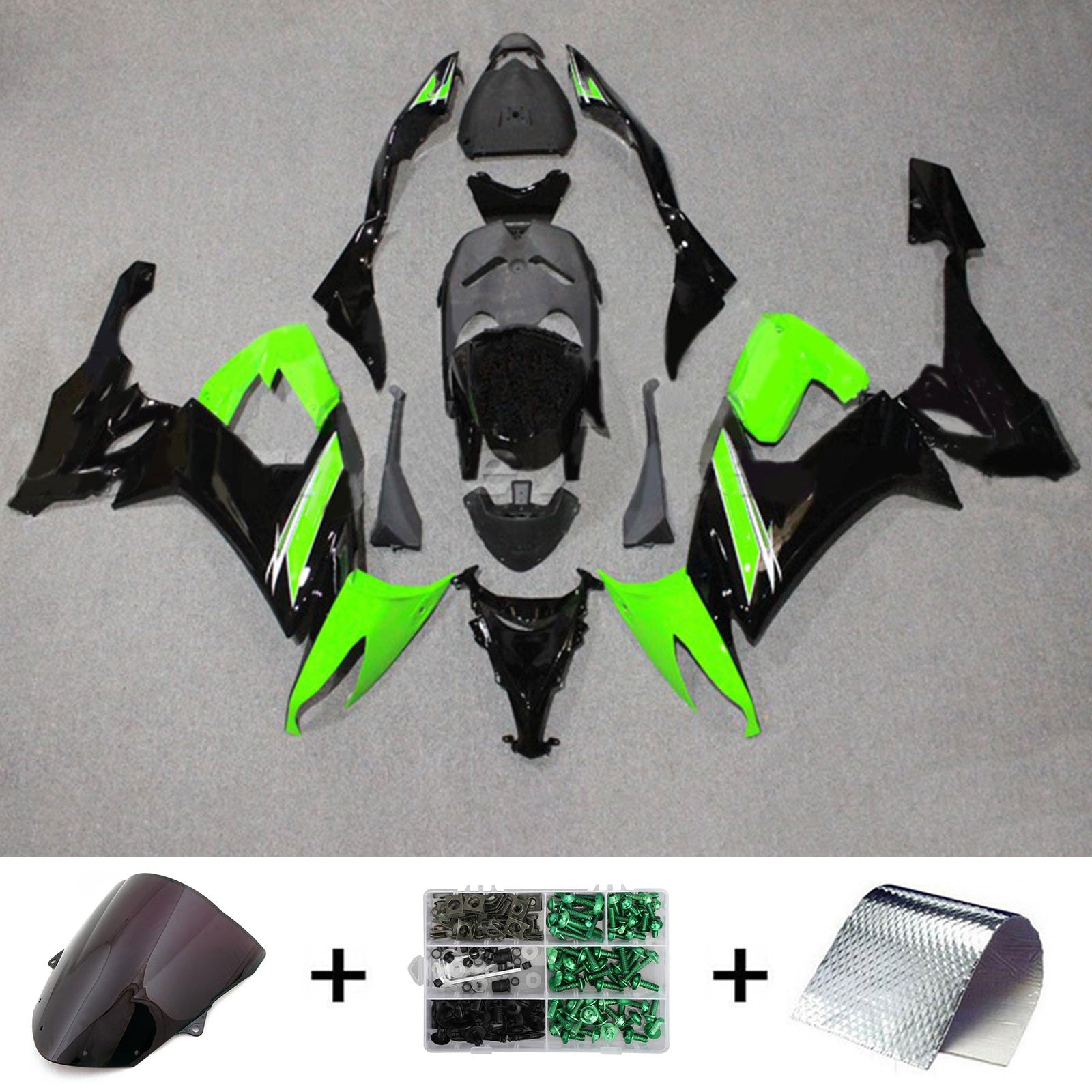 Amotopart Kawasaki ZX10R 2008-2010 ABS muovinen korin suojasarja