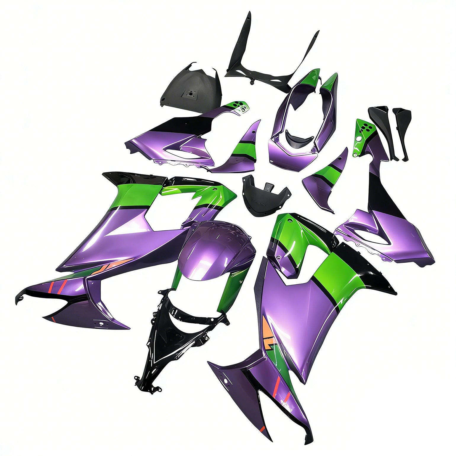 Amotopart Kawasaki ZX10R 2008-2010 kit cuadrado de plástico abdominales