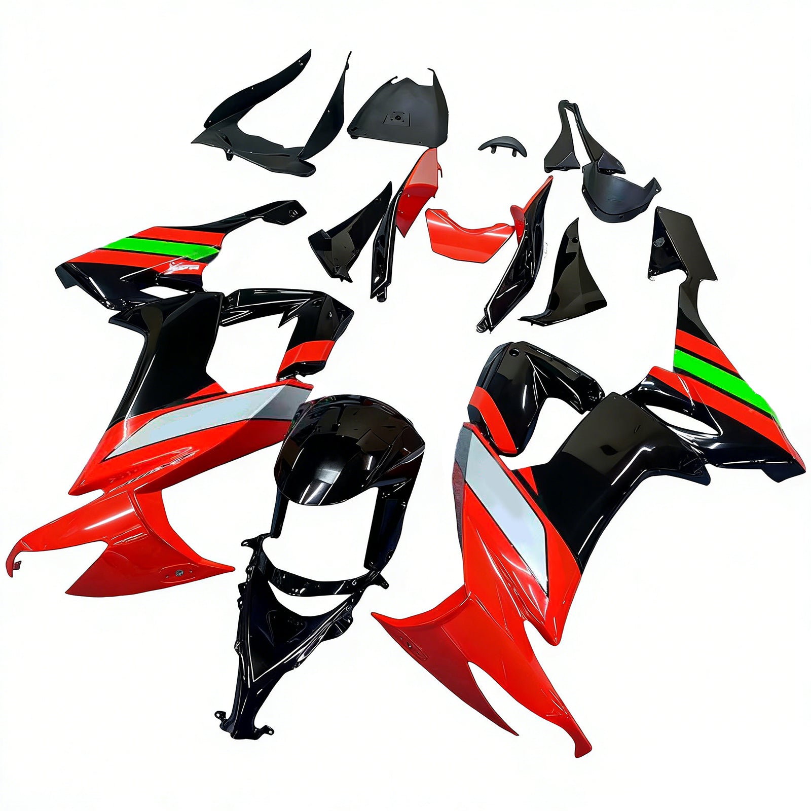 Amotopart Kawasaki ZX10R 2008-2010 Kit kvadratni plastični abs