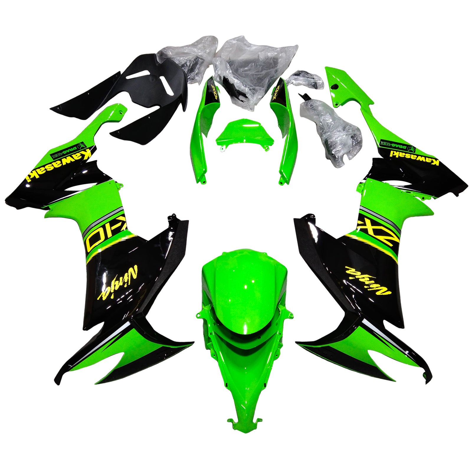Amotopart Kawasaki ZX10R 2008-2010 ABS kunststof carrosseriekuipset