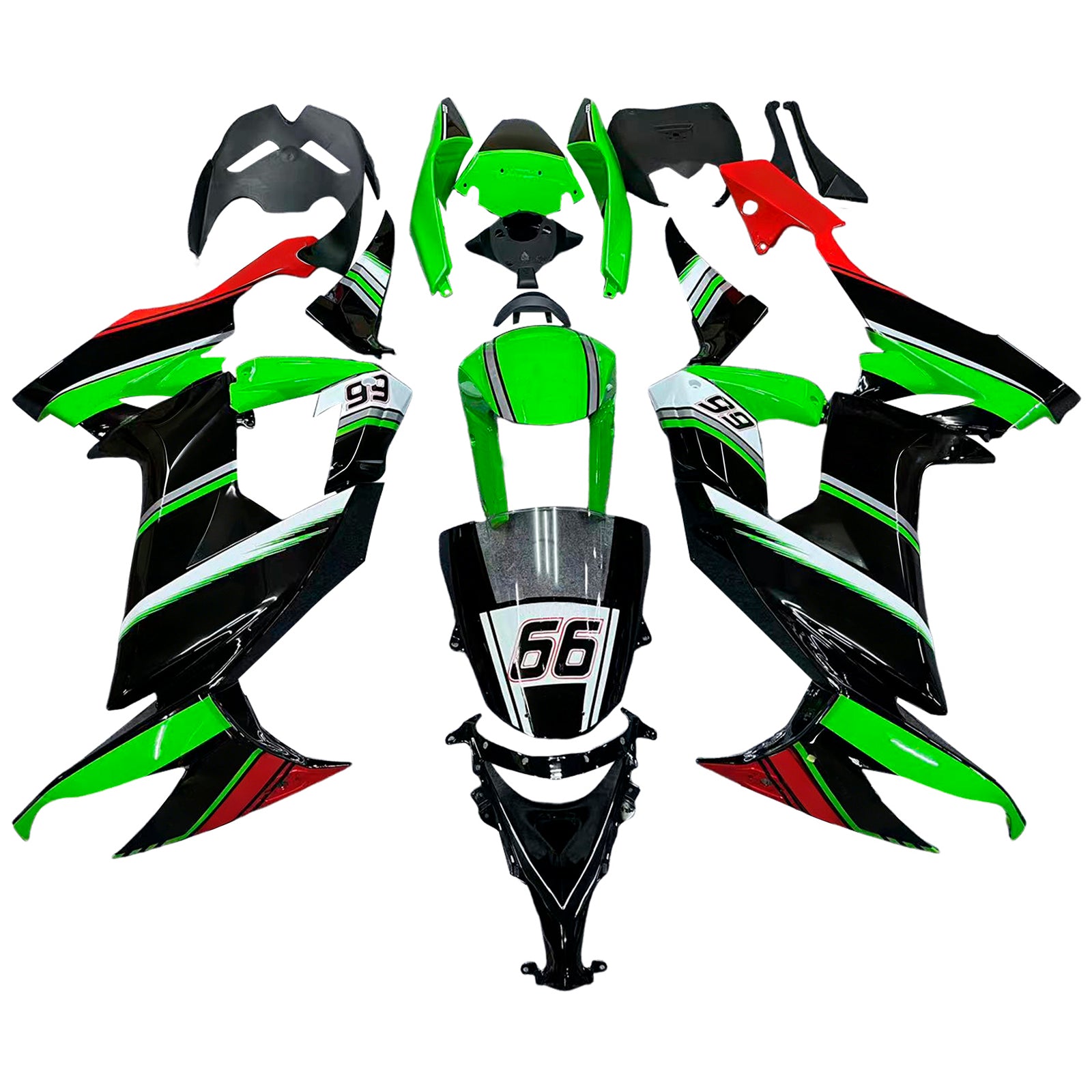Amotopart Kawasaki ZX10R 2008-2010 Zestaw kwadratowy Abs