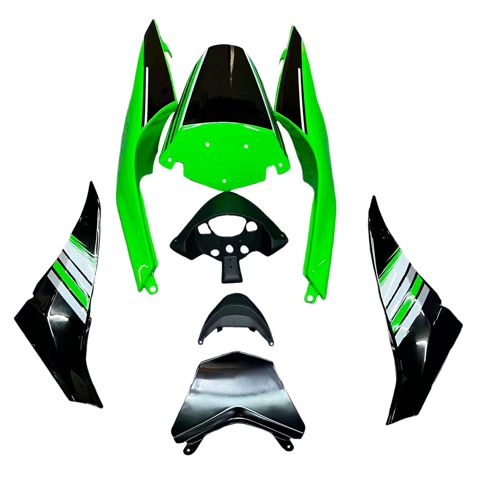 Amotopart Kawasaki ZX10R 2008-2010 Kit Carénage Carrosserie Plastique ABS