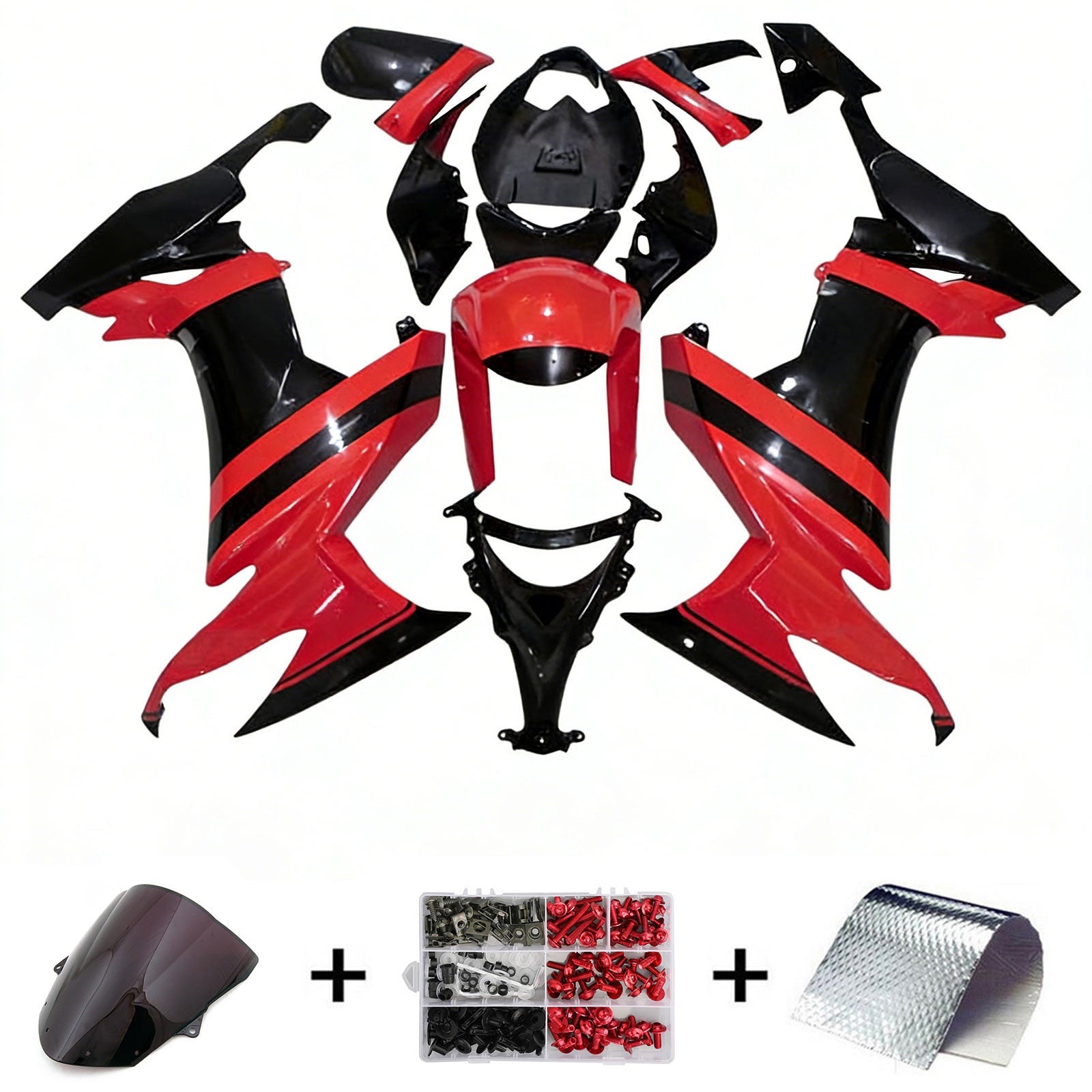 Kit de carénage d'injection Kawasaki ZX10R 2008-2010, carrosserie en plastique ABS
