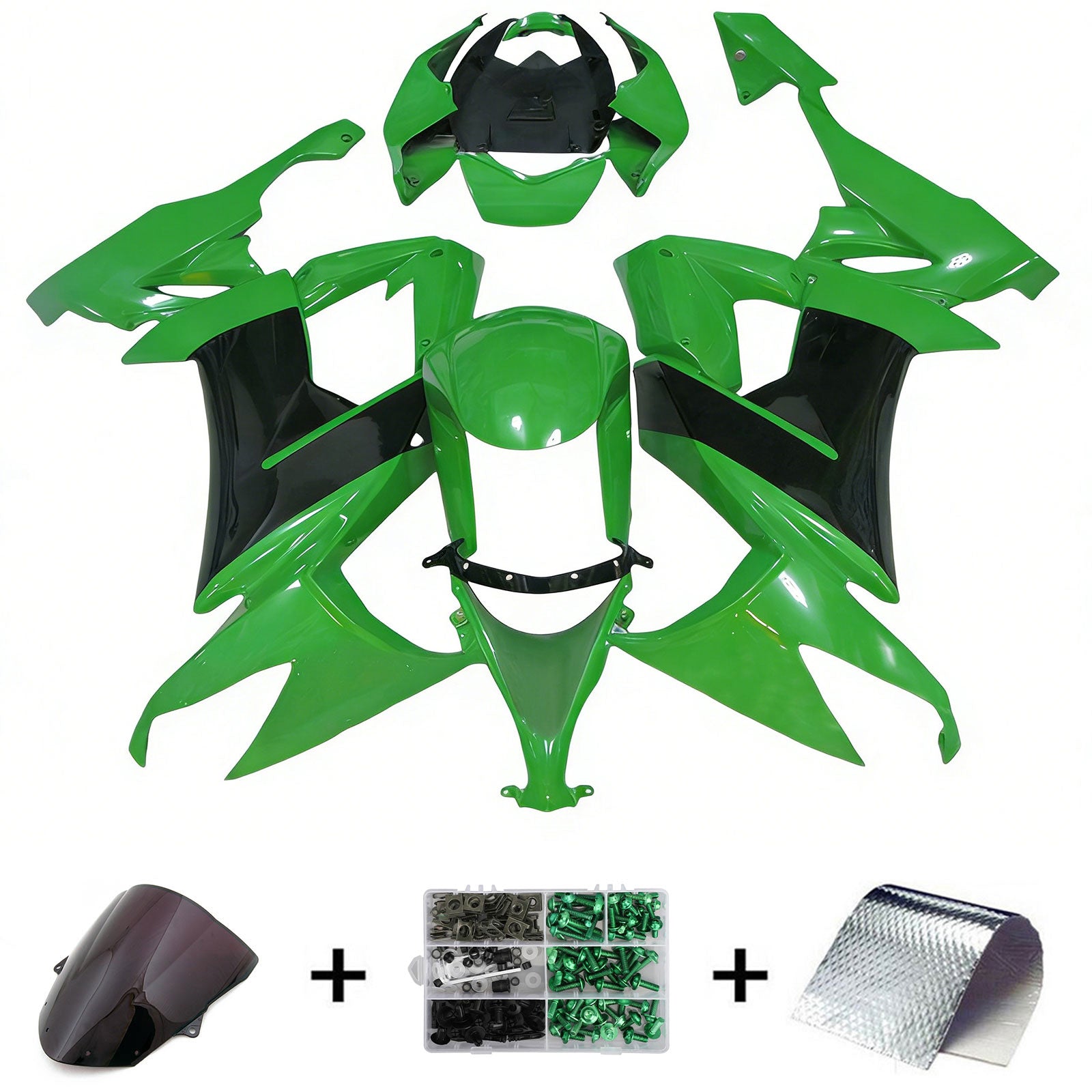 Kit de carénage d'injection Kawasaki ZX10R 2008-2010, carrosserie en plastique ABS