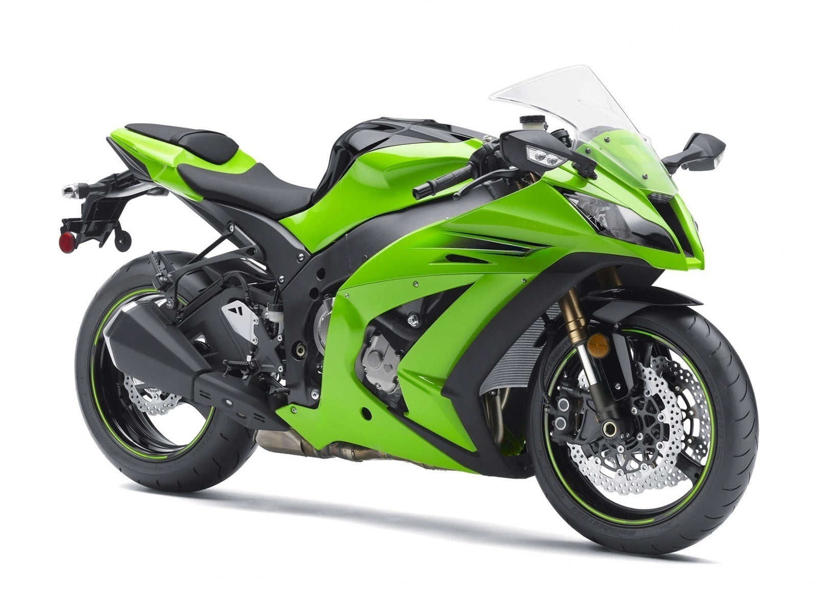 Owiewki Amotopart 2011-2015 Tworzywa sztuczne Kawasaki ZX10R Ninja Green Generic