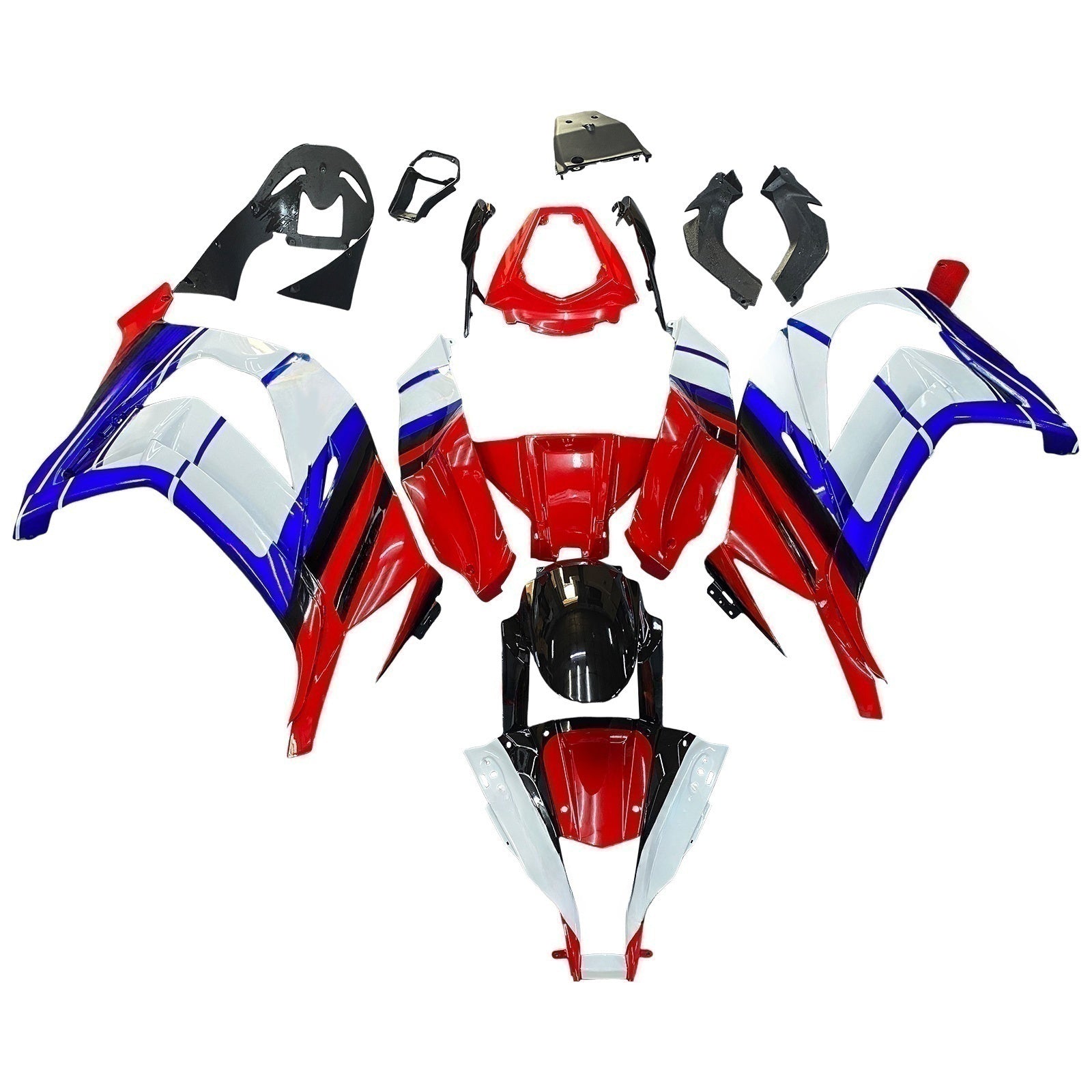 Amotopart pour Ninja ZX10R 2011-2015 rouge blanc bleu carrosserie carénage ABS moulé par Injection plastique ensemble 10 # générique