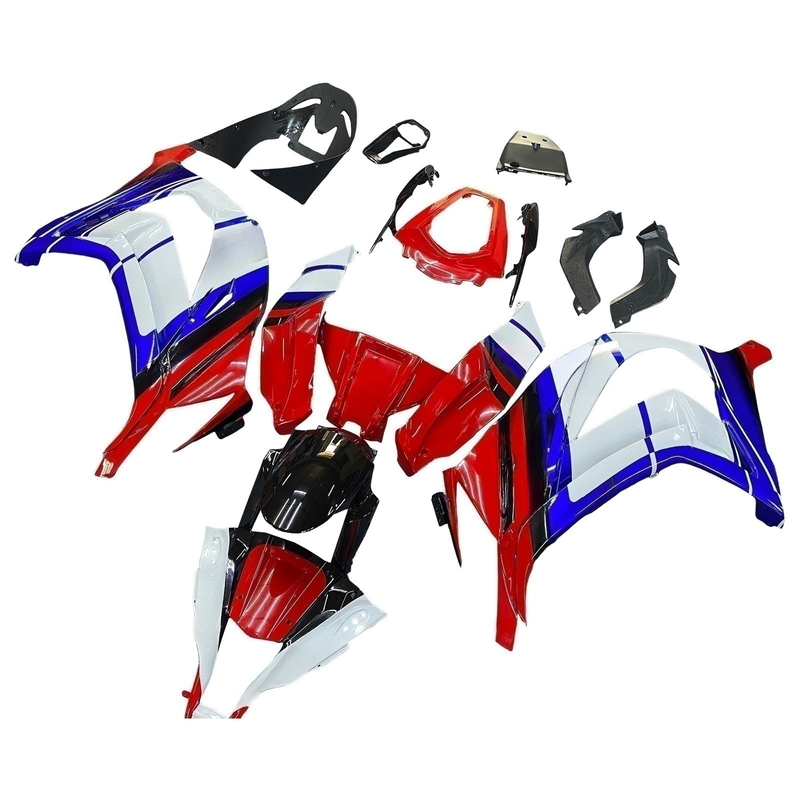 Amotopart pour Ninja ZX10R 2011-2015 rouge blanc bleu carrosserie carénage ABS moulé par Injection plastique ensemble 10 # générique
