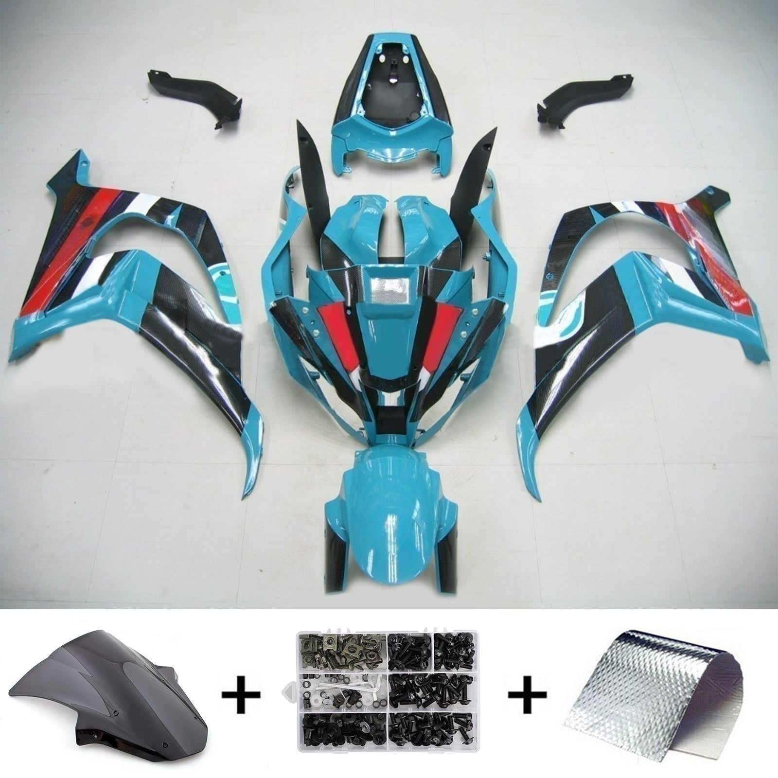 2011-2015 Kawasaki ZX10r Zestaw wstrzykiwania ABS w skorygowanym plastiku