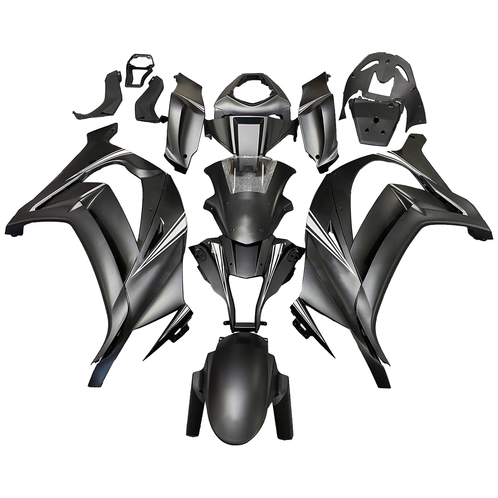2011-2015 Kawasaki ZX10R päällirakenteen ruiskutussuojaussarja Abs Muovi asennettu