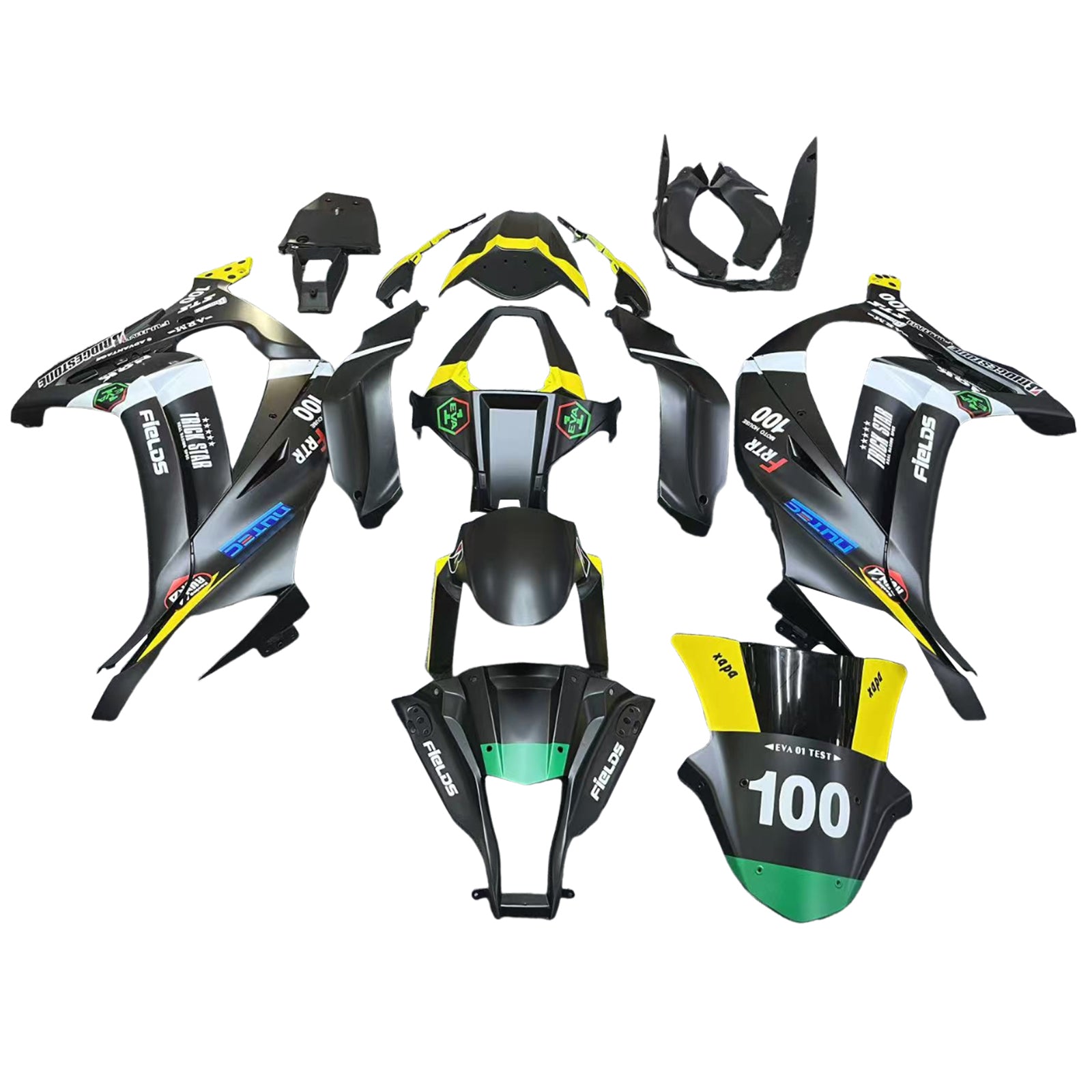 Amotopart Kawasaki ZX10R 2011-2015 ABS kunststof carrosseriekuipset