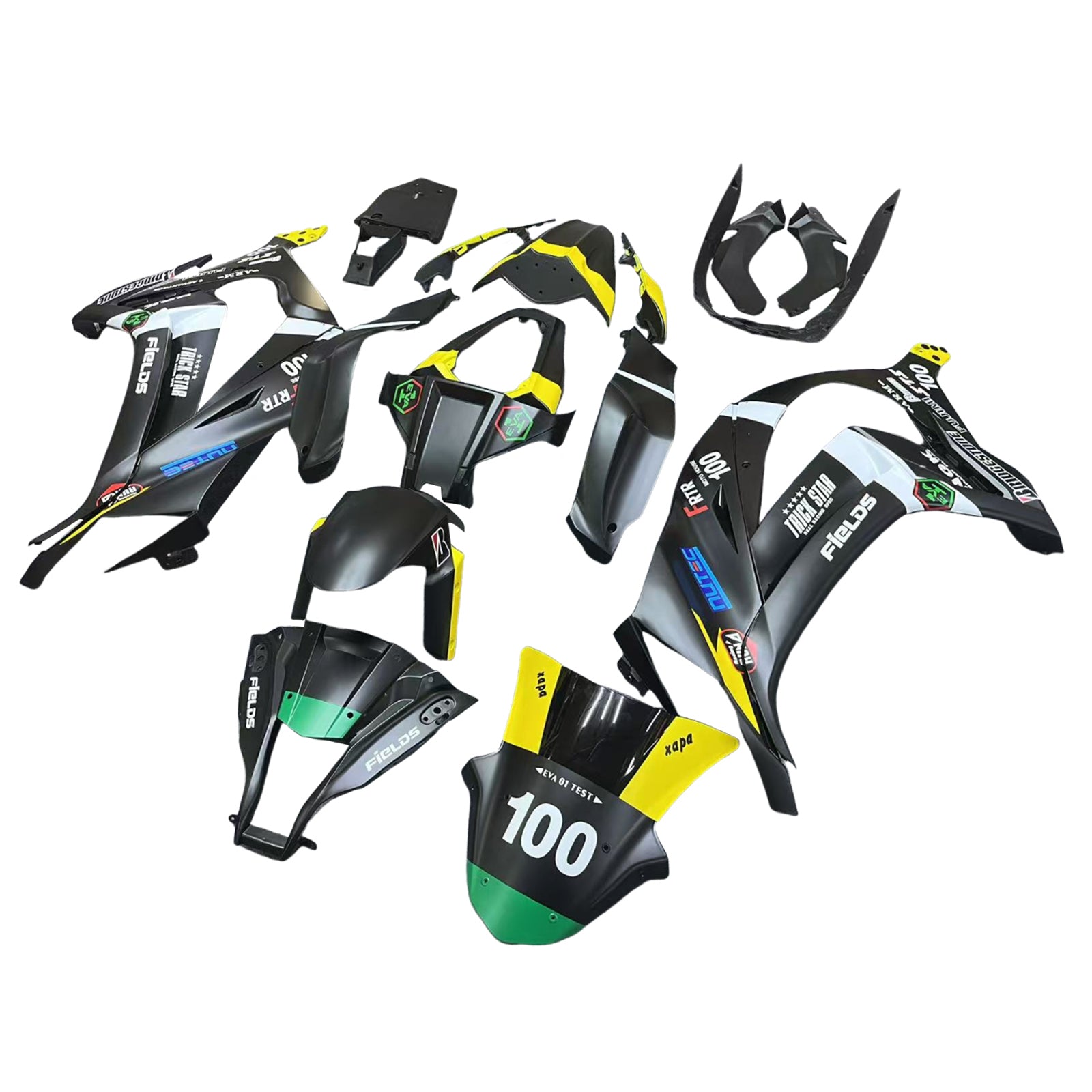 Amotopart Kawasaki ZX10R 2011-2015 ABS kunststof carrosseriekuipset