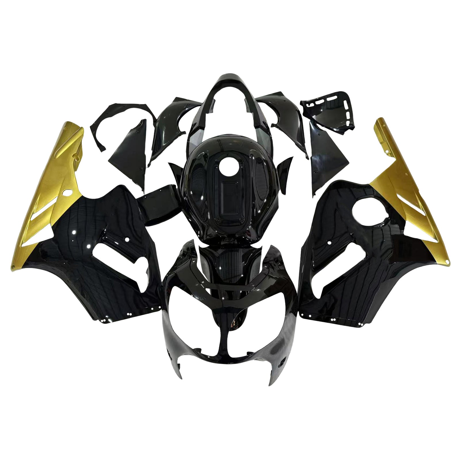 Amotopart Carena 2000-2001 Kawasaki ZX12R Nero e Oro ZX12R Generico
