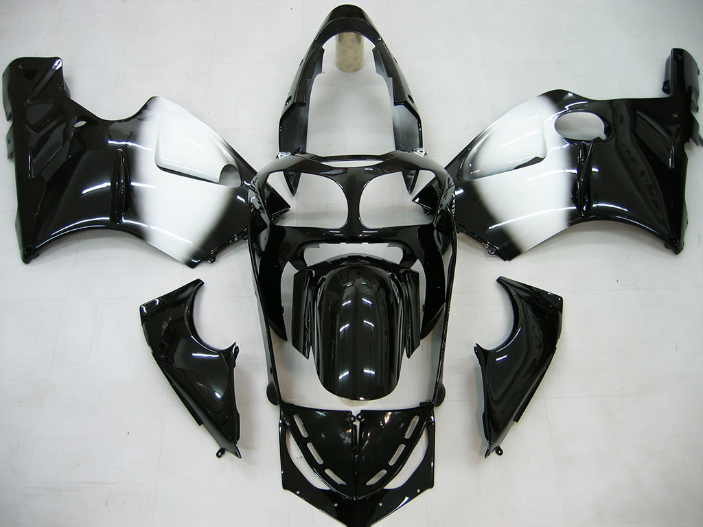 Owiewki Amotopart 2000-2001 Kawasaki ZX12R Czarno-białe West Generic