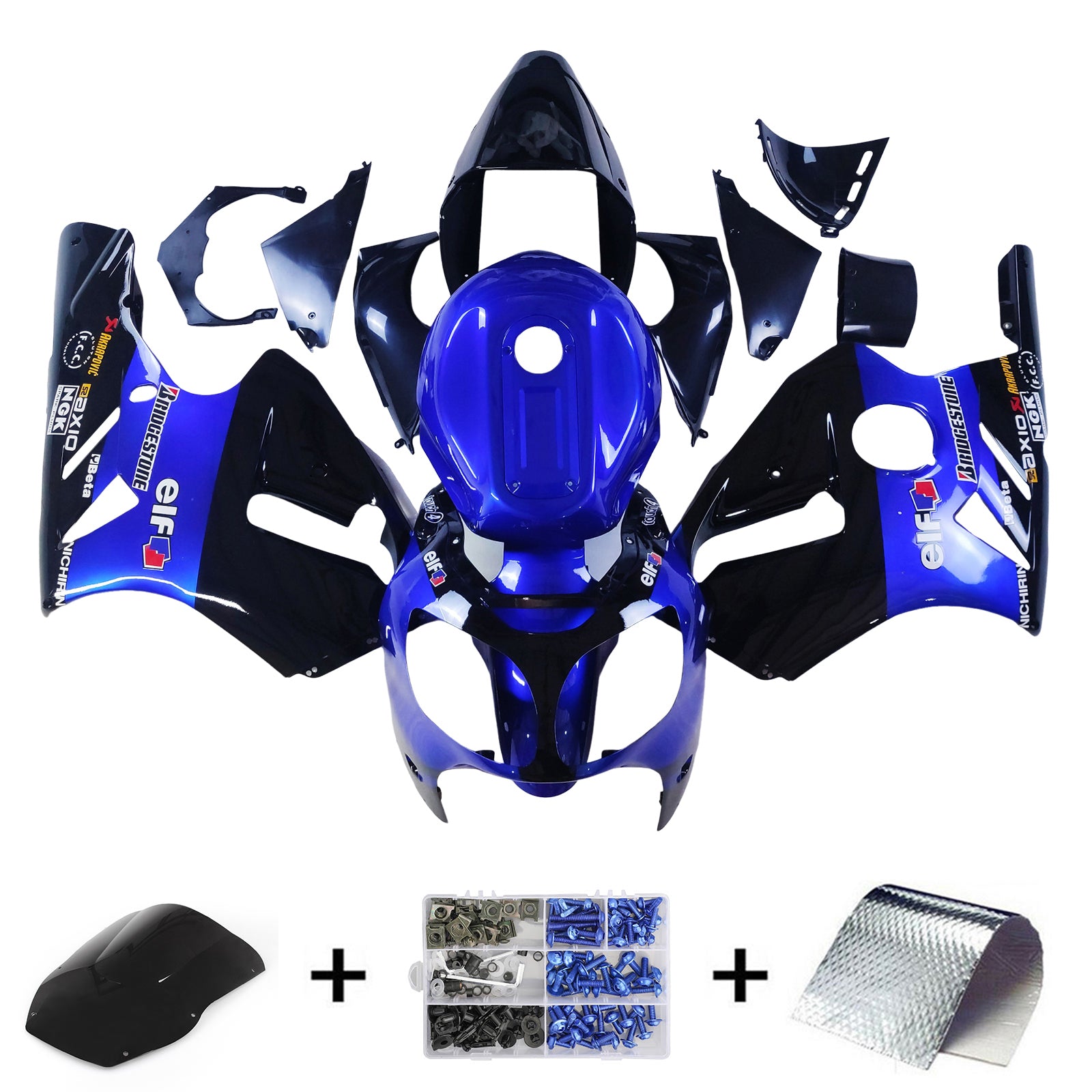 2000-2001 KAWASAKI ZX12R KIT Injekcije Corrier Plastic ABS