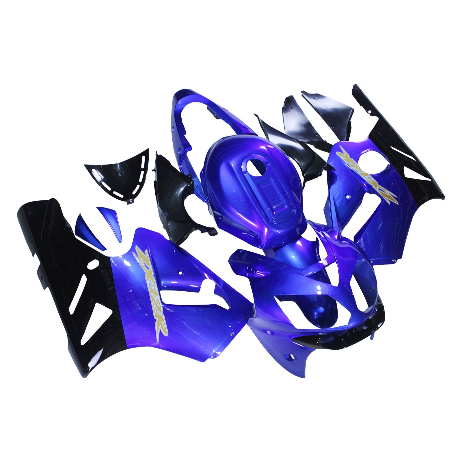 Amotopart Fairings Kawasaki ZX12R Ninja Blue Black ZX12R (2002-2005) Generic
