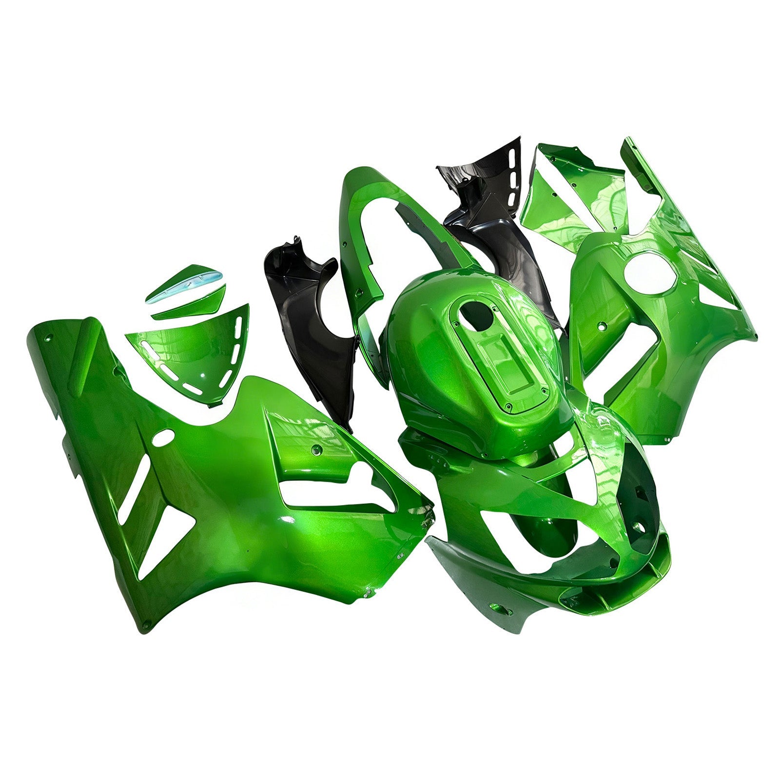 Amotopart pour Ninja ZX12R 2002-2005 carénage de carrosserie métallique vert ABS moulé par Injection plastique ensemble 4 # générique