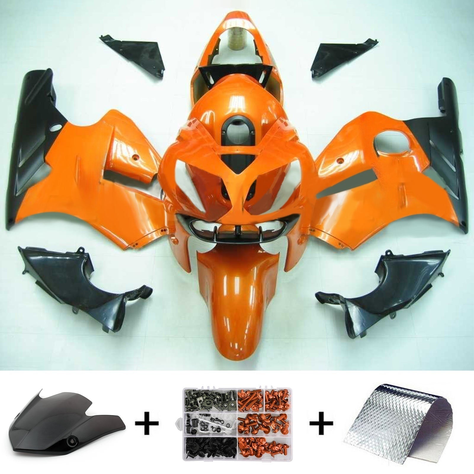 Kit de carenado de inyección, carrocería de plástico ABS apto para Kawasaki ZX12R 2002-2005