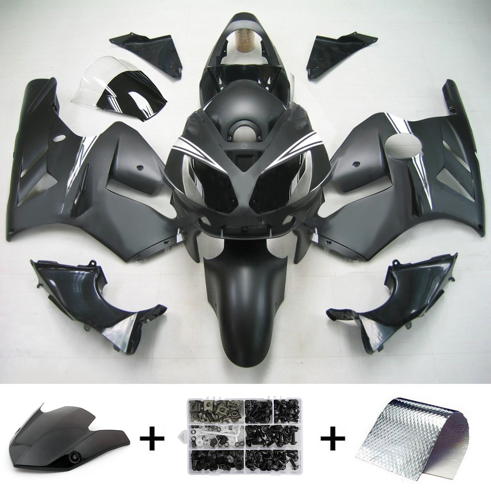 Injection Fairing Kit Bodywork Plastic ABS fit For Kawasaki ZX12R 2002-2005