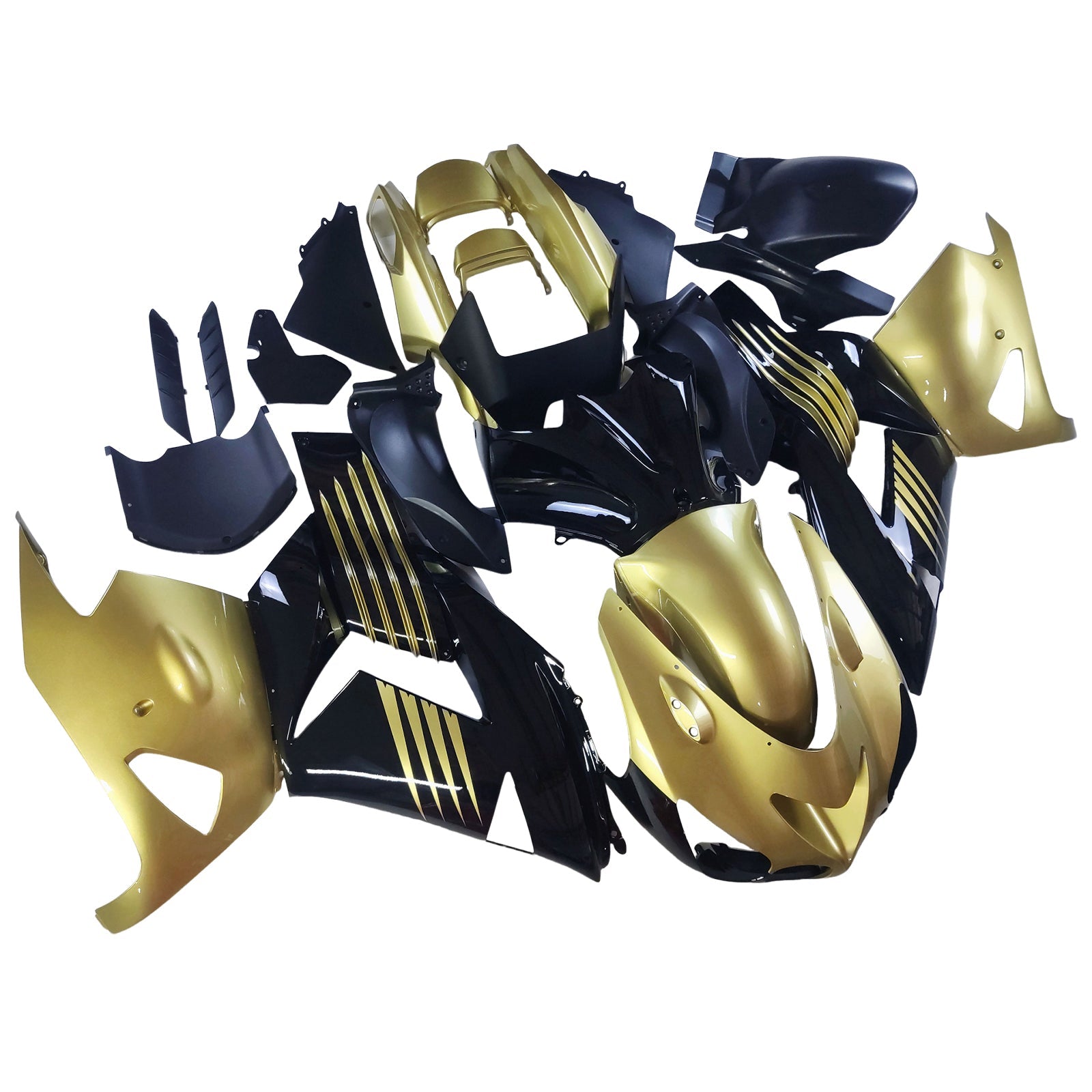 Amotopart Kawasaki ZX14R 2006-2011 Kit Carénage Carrosserie Plastique ABS