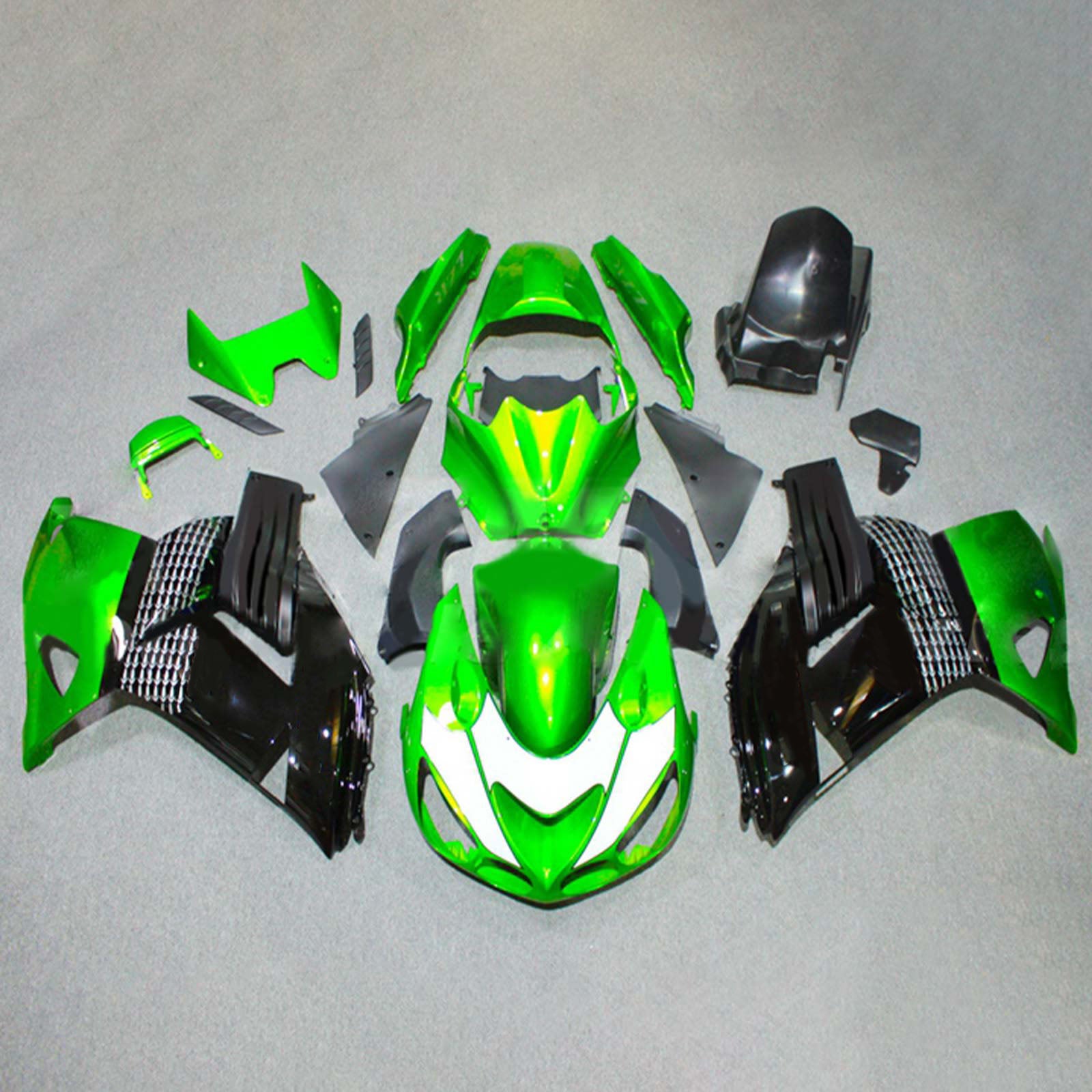 Amotopart Kawasaki ZX14R 2006-2011 Kit Carénage Carrosserie Plastique ABS