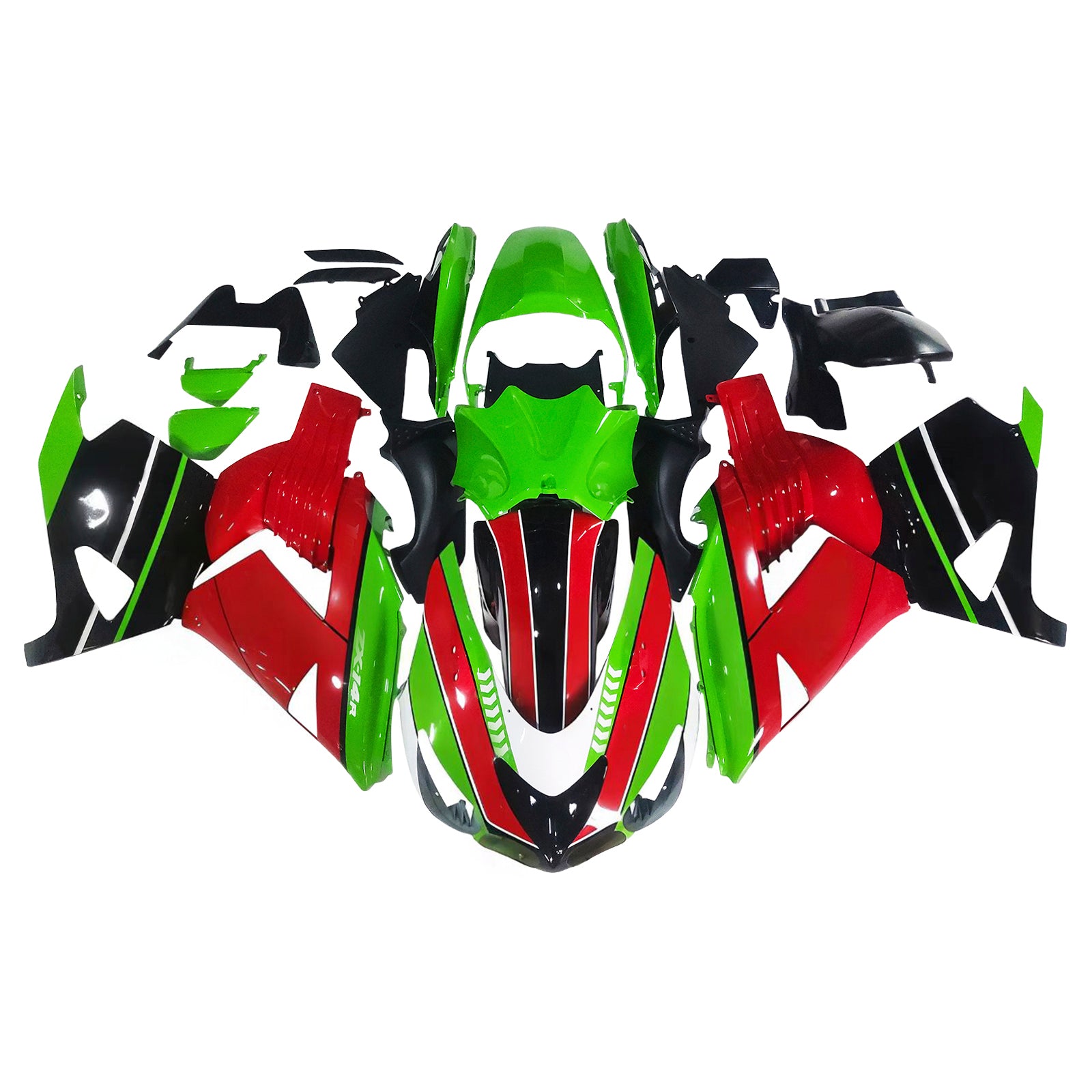 Amotopart Kawasaki ZX14R 2006-2011 Kit Carénage Carrosserie Plastique ABS