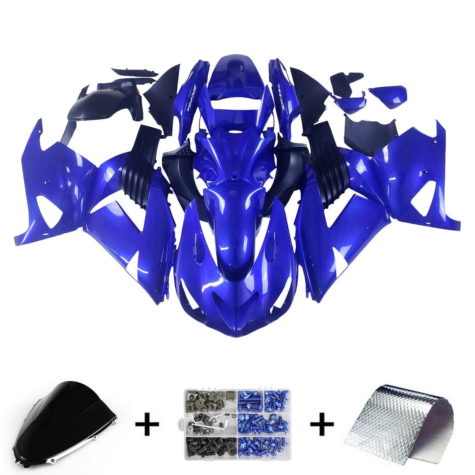 Amotopart Kawasaki ZX14R 2006-2011 ABS kunststof carrosseriekuipset