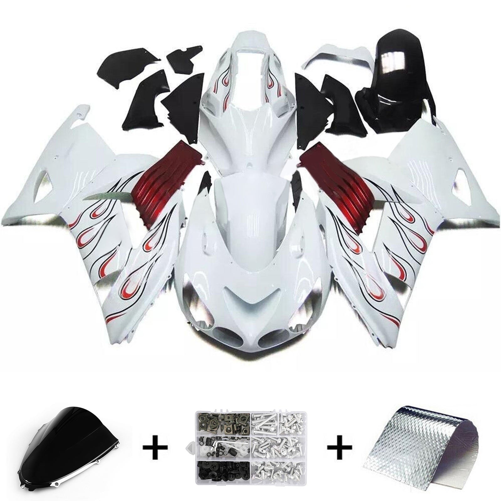 Kawasaki ZX14R ZZR1400 2006-2011 injectiekuipset