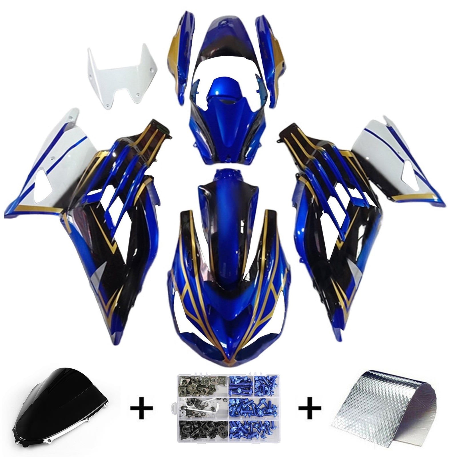 Kit de carénage d'injection Kawasaki ZX14R ZZR1400 2012-2022