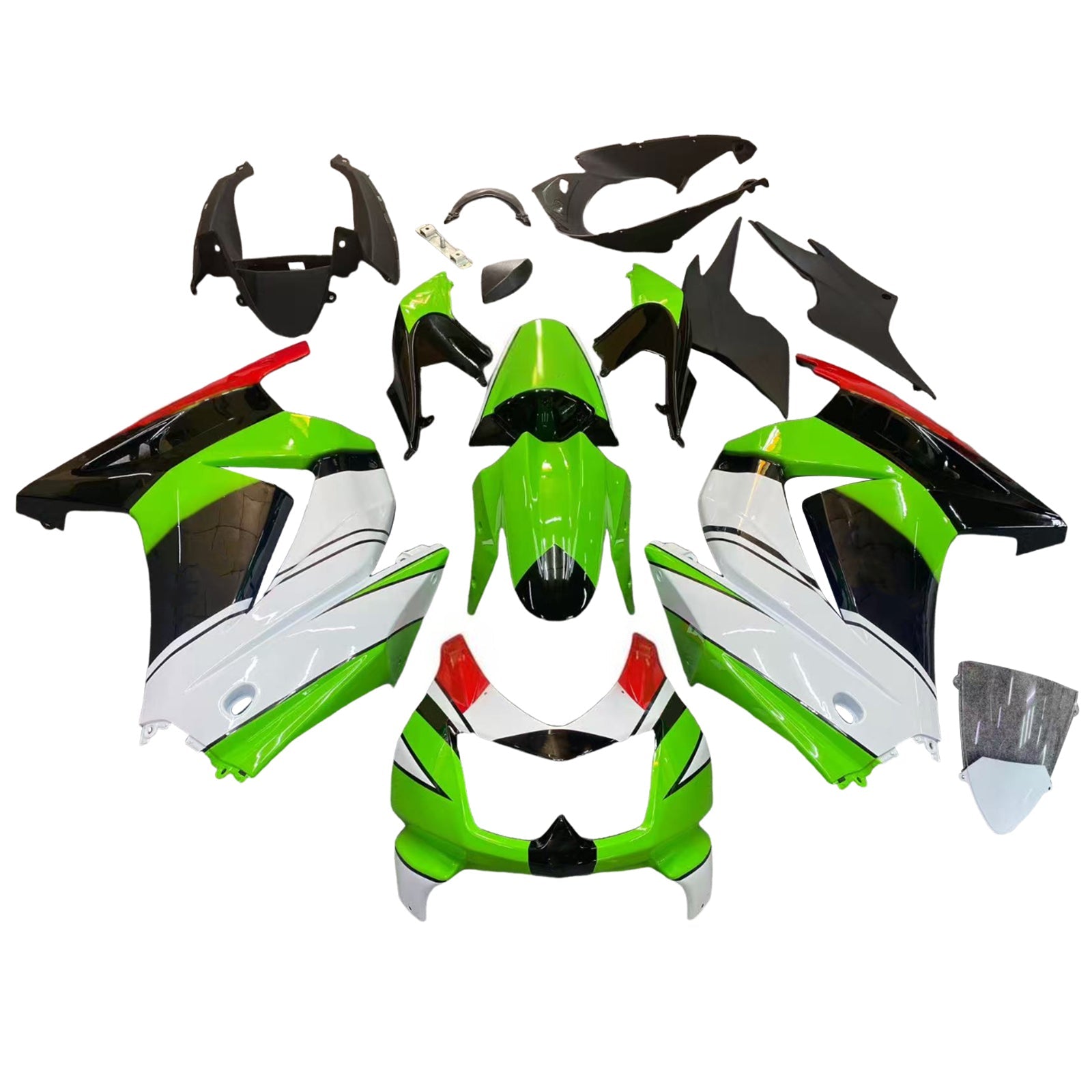 Kit de carénage d'injection Kawasaki EX250 Ninja250R, carrosserie en plastique, 2008 – 2012