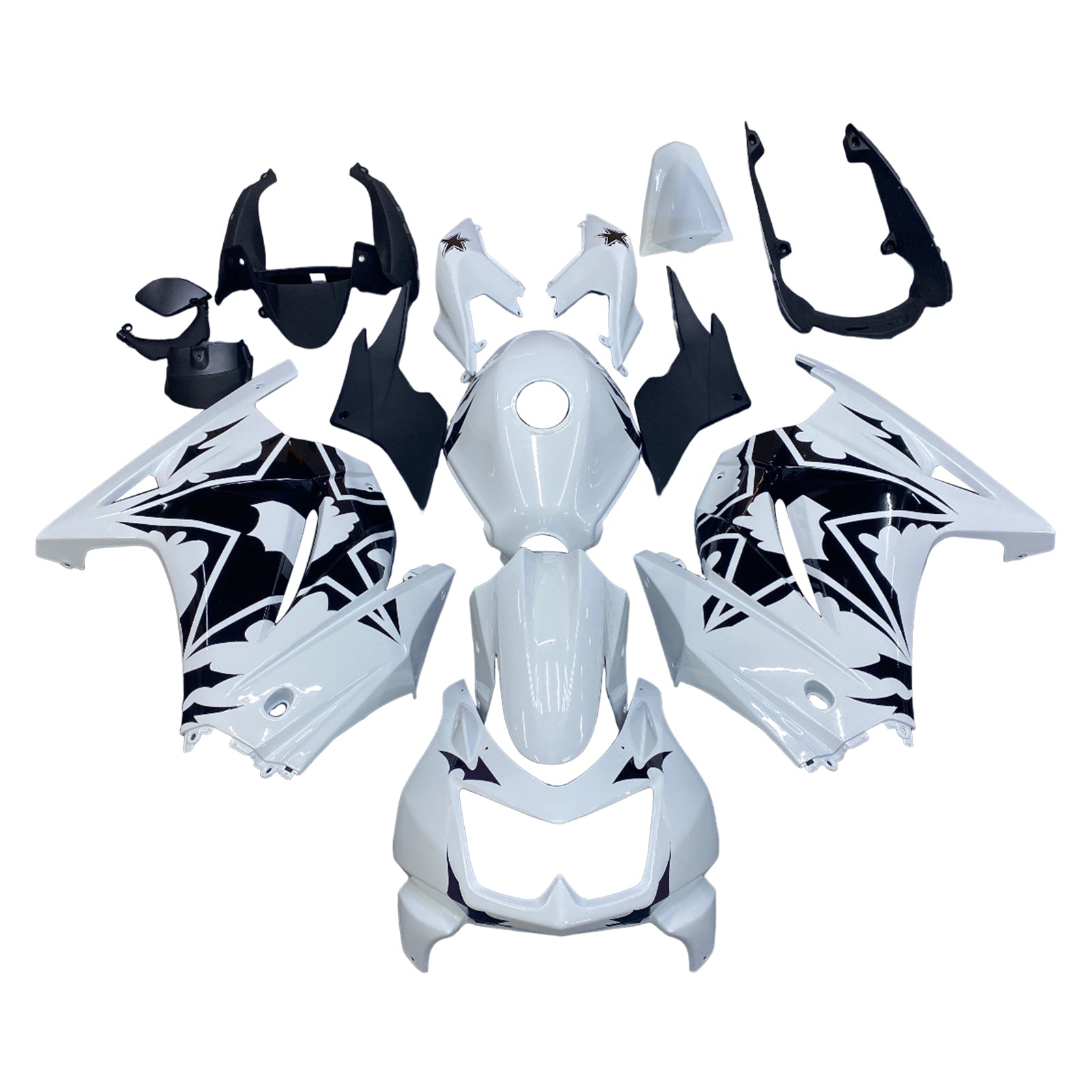 KAWASAKI Injekcijski komplet EX250 Ninja250R 2008-2012, ABS Plastic Karoserija