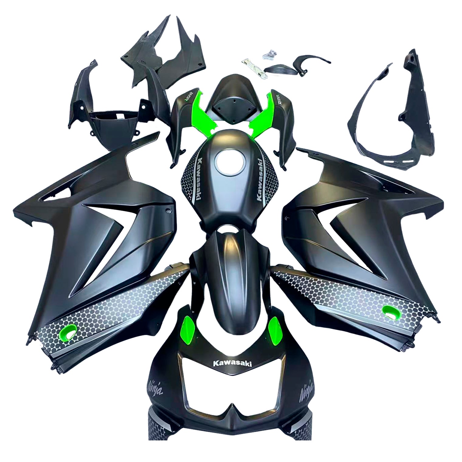 KAWASAKI Injekcijski komplet EX250 Ninja250R 2008-2012, ABS Plastic Karoserija