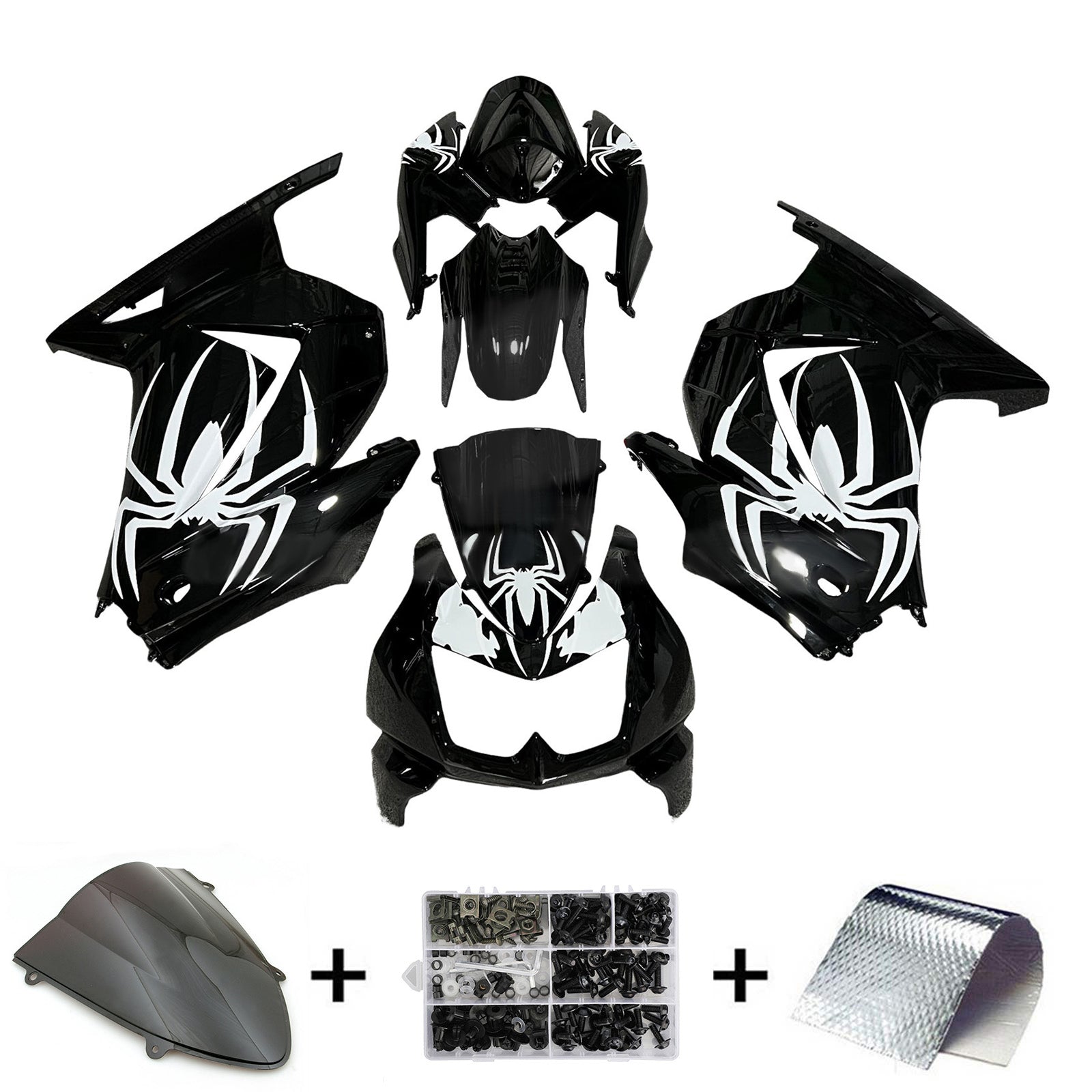 Kit de carénage par injection, carrosserie en plastique ABS pour Kawasaki EX250 Ninja250R 2008-2012