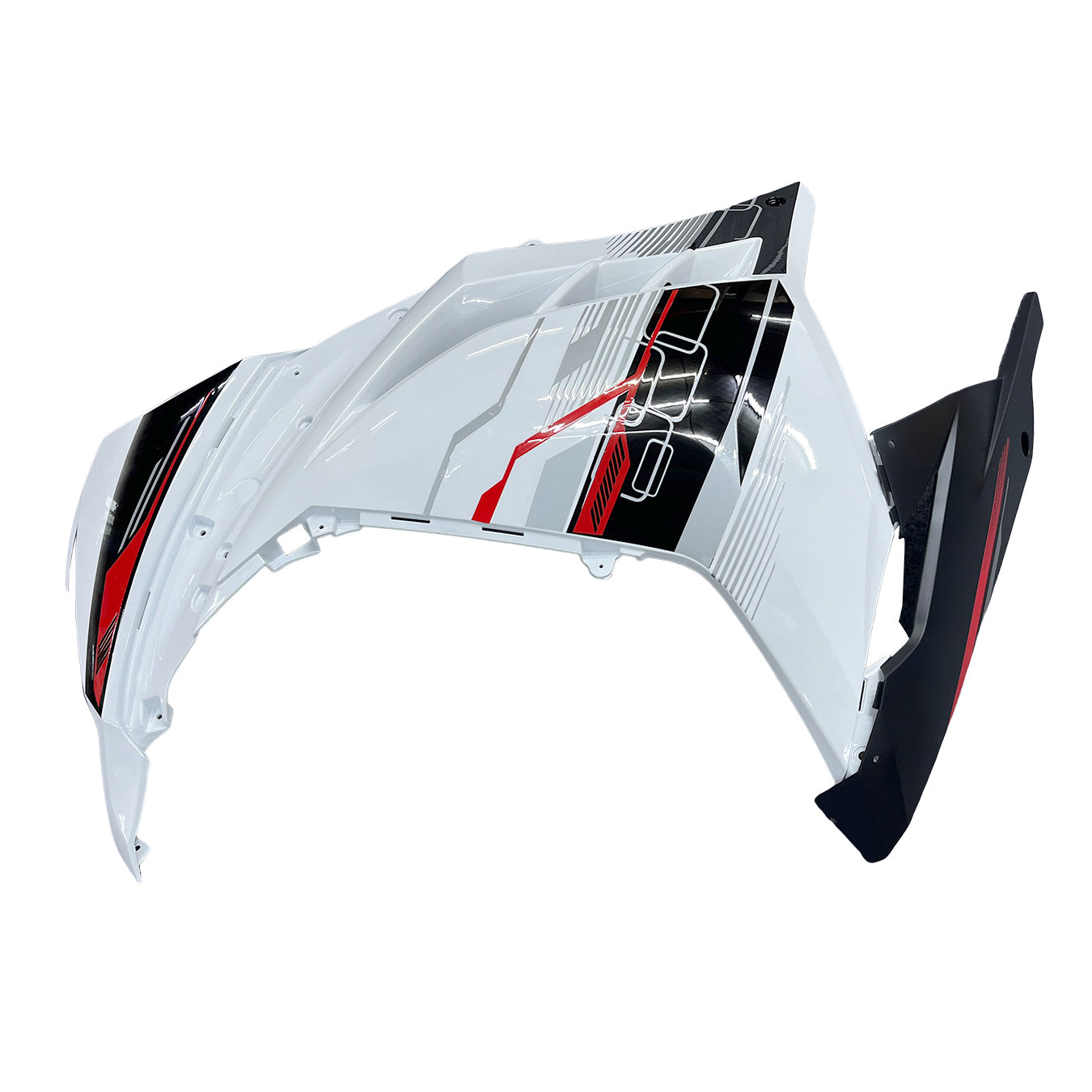Amotopart Ninja 300R EX300R 2013-2017 Carenado de carrocería de arte blanco Plástico ABS moldeado por inyección 6# Genérico
