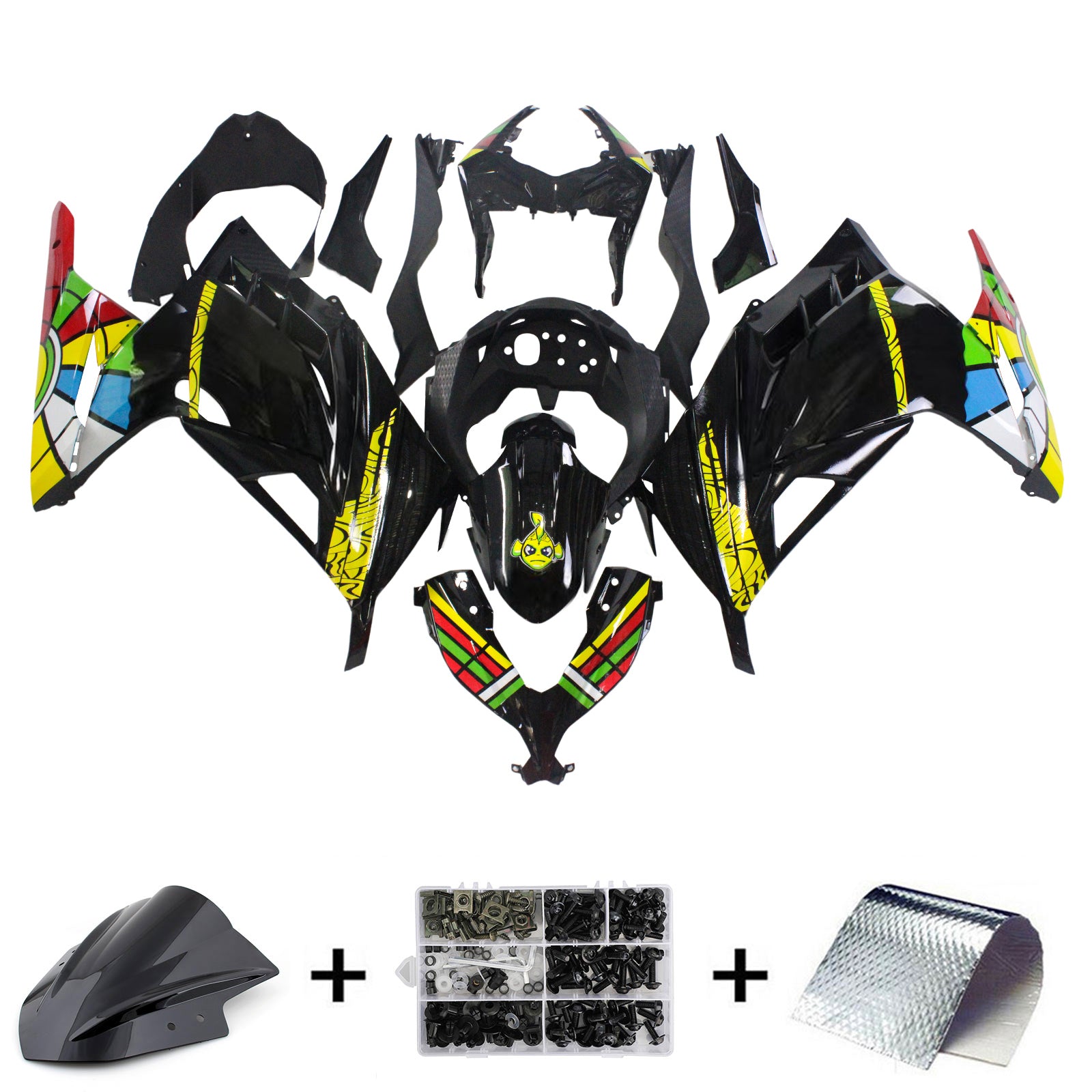 Kit carenatura iniezione carrozzeria in plastica ABS Kawasaki EX300 / Ninja 300 2013-2017