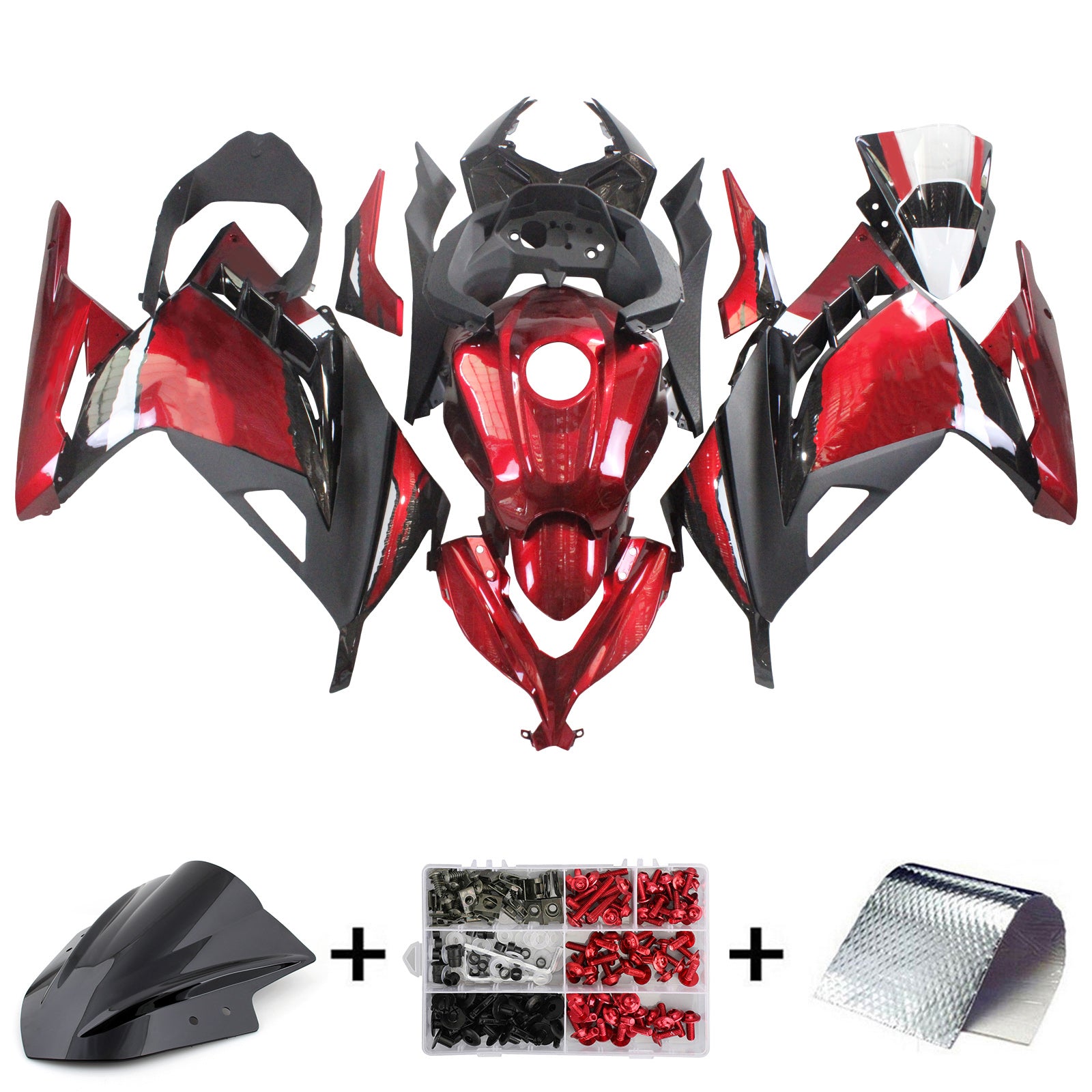 Kit de carenado de plástico ABS para Kawasaki EX300 Ninja 300R 2013-2024