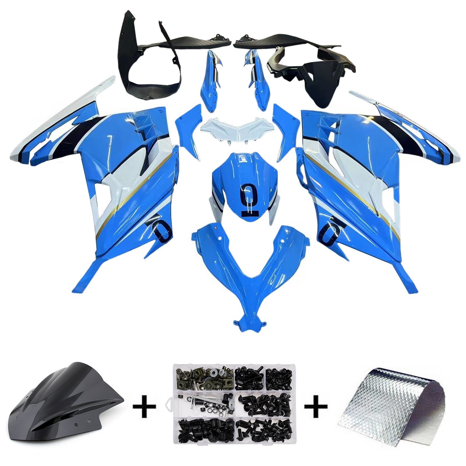 2013-2024 Kawasaki EX 300 / Ninja 300 Kit van Fairness Kit Bodywork ABS in plastic plastic