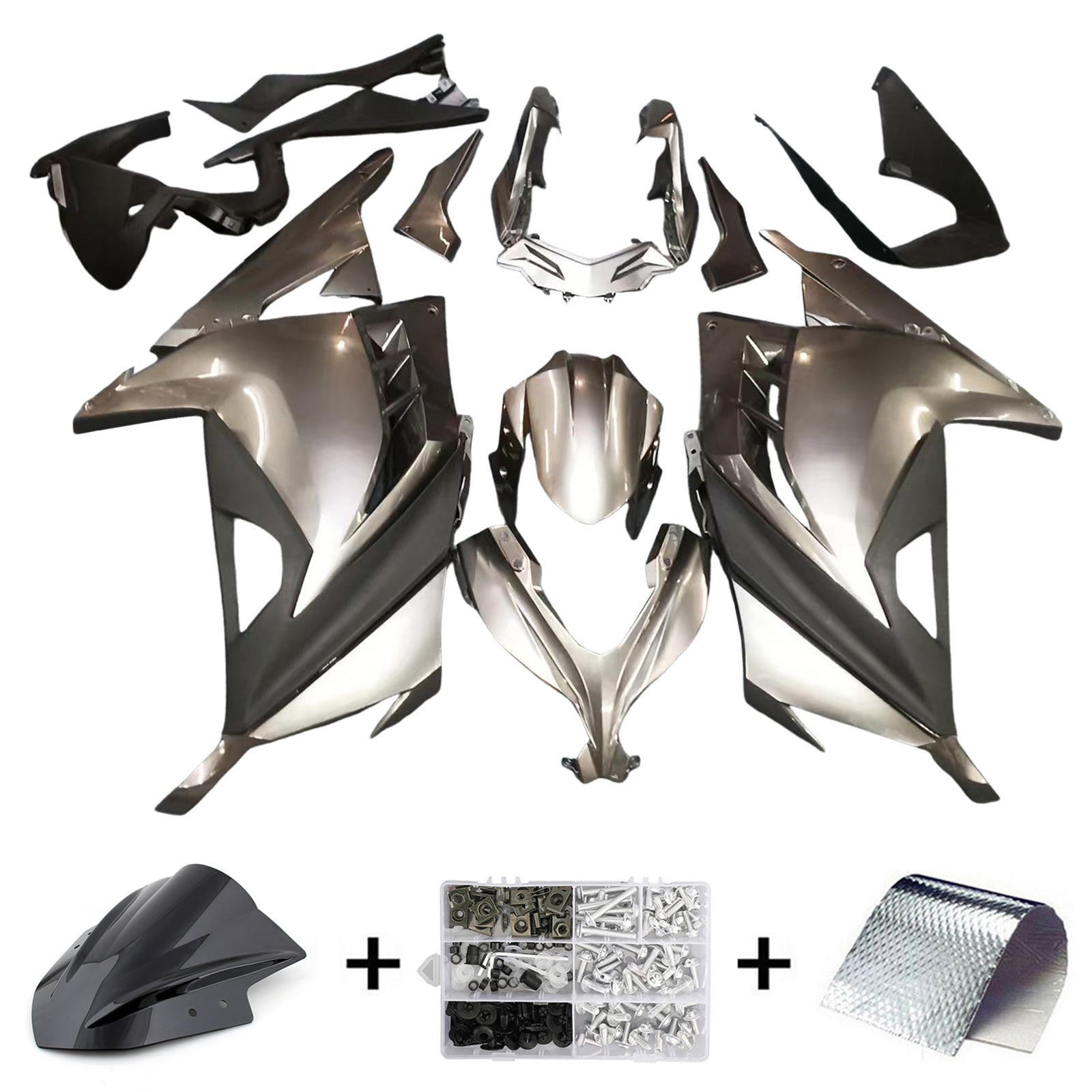 Amotopart Kawasaki EX300/Ninja 300 2013-2017 ABS muovinen korirakennesarja