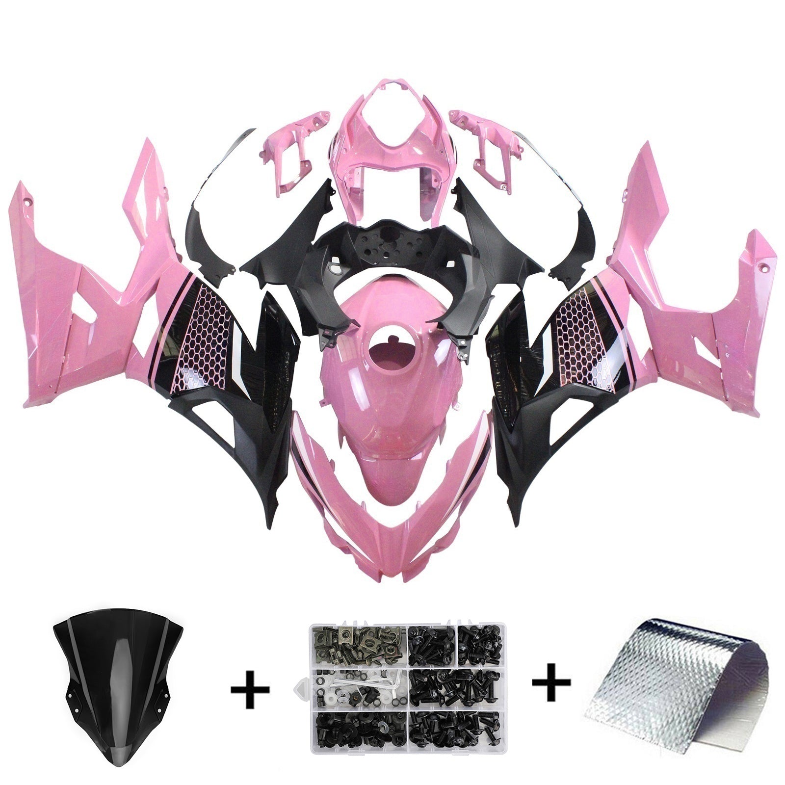 Kit de carénage Amotopart Kawasaki EX400/Ninja400 2018-2023