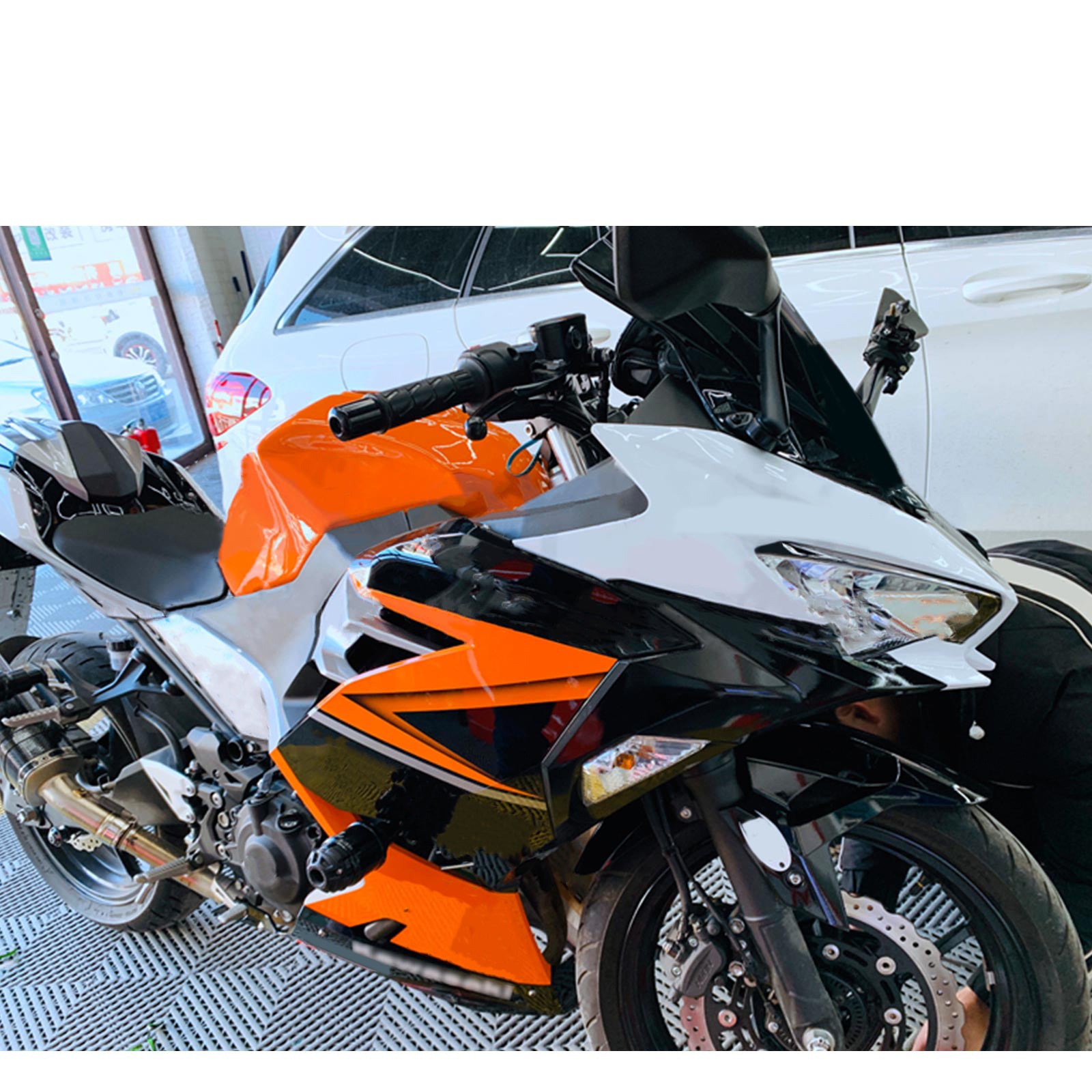 Amotopart Kawasaki EX400 Ninja400 2018-2023 Kit de carénage Carrosserie Plastique ABS