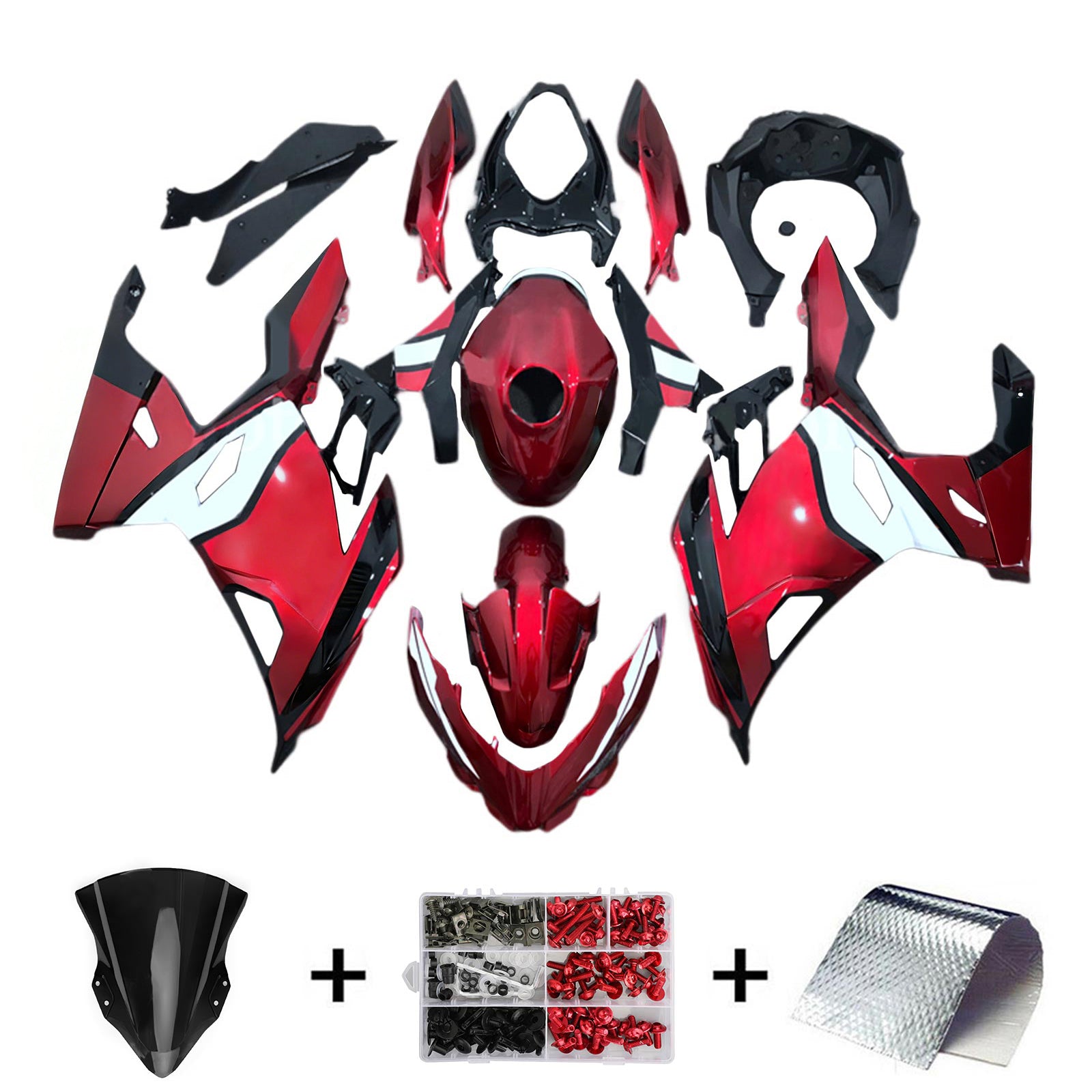 Amotopart Kawasaki EX400 Ninja400 2018-2023 Korirakenne ABS-muovi