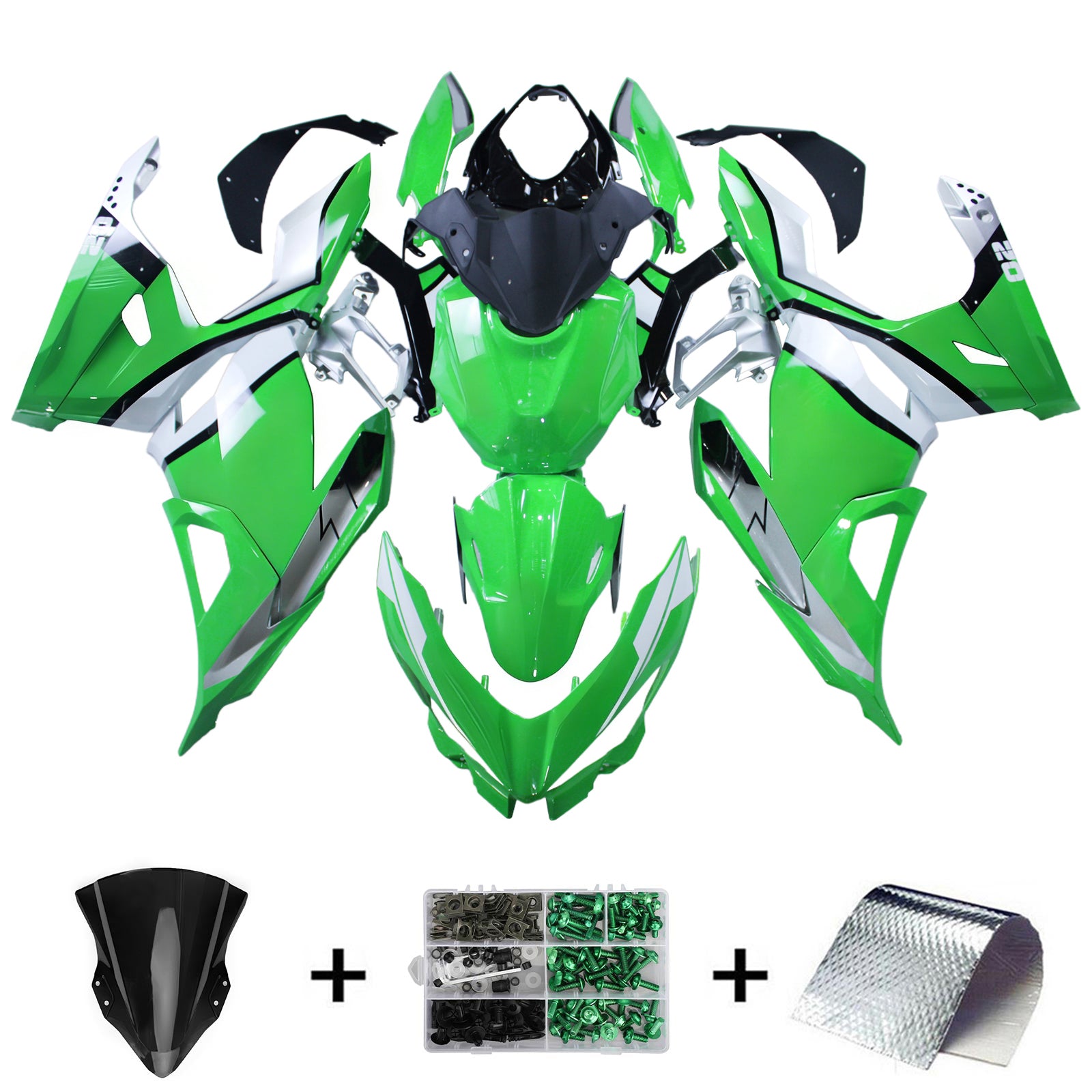 Amotopart Kawasaki EX400 Ninja400 2018-2023 Korirakenne ABS-muovi