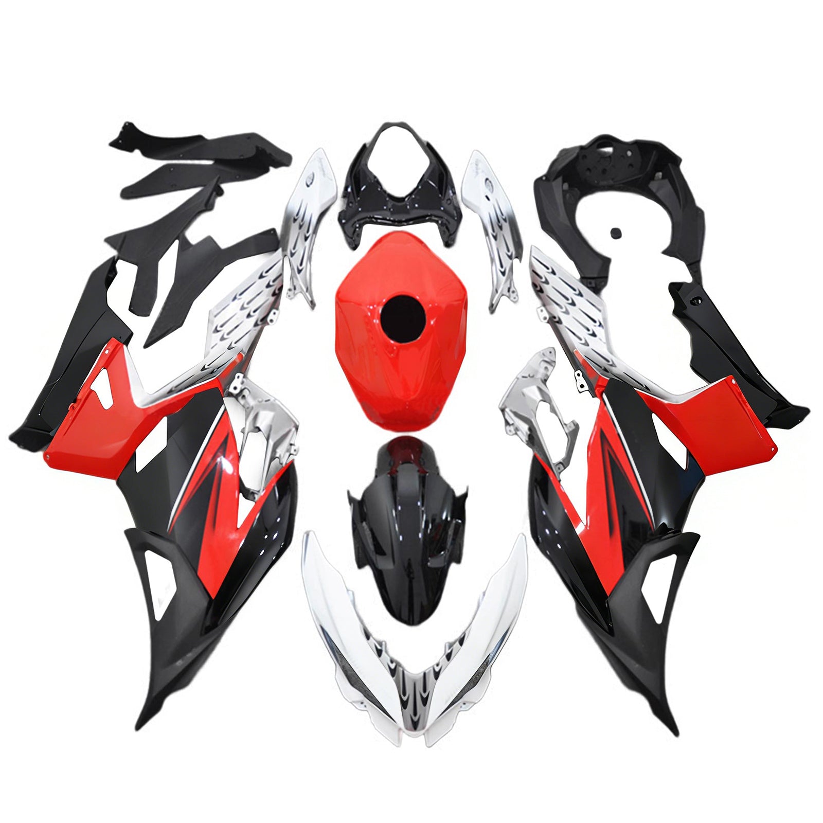 Amotopart Kawasaki EX400 Ninja400 2018-2023 Zestaw owiewek Nadwozie Tworzywo ABS