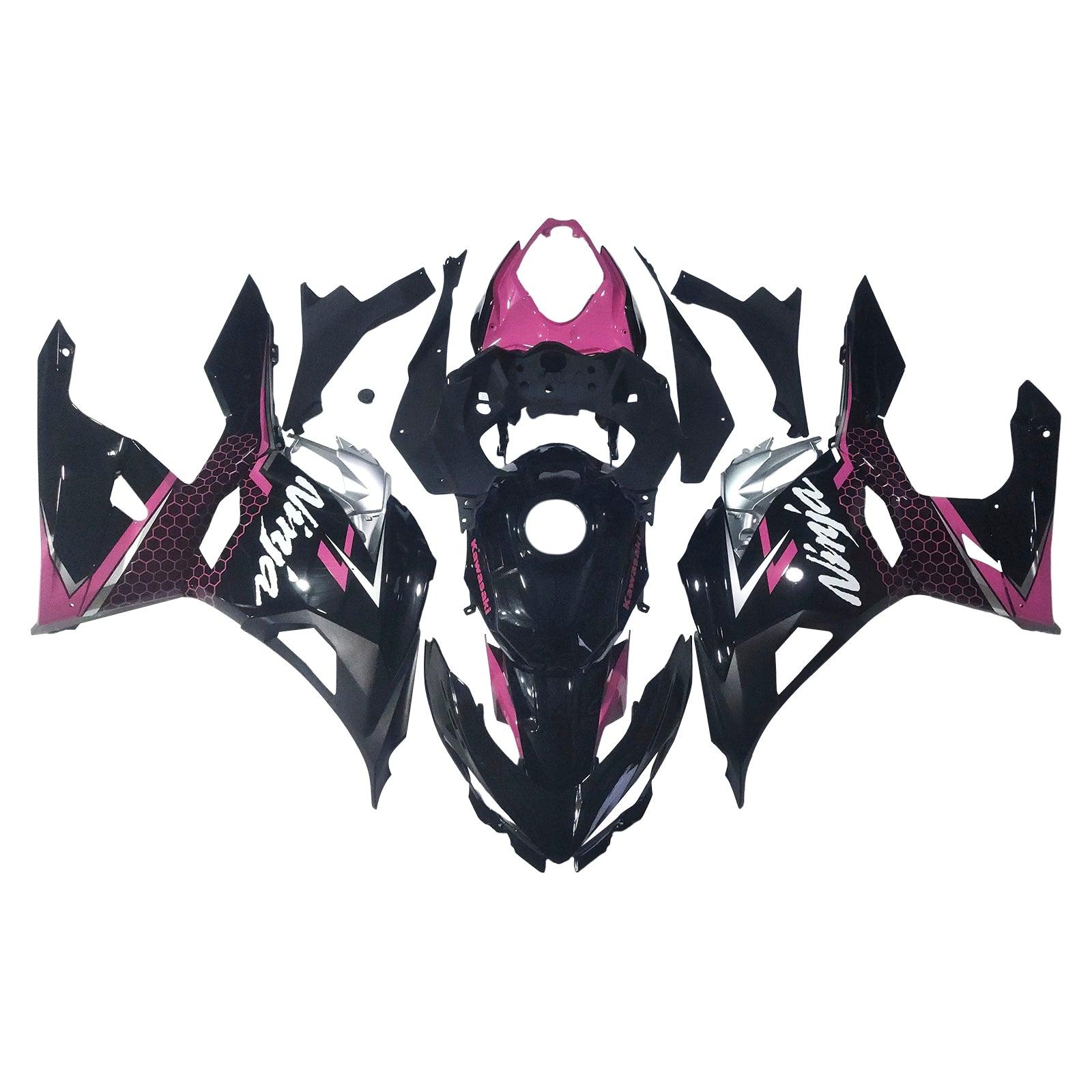 Amotopart Kawasaki Ex400/Ninja400 2018-2023 Kit Carroserie Plastic Abs