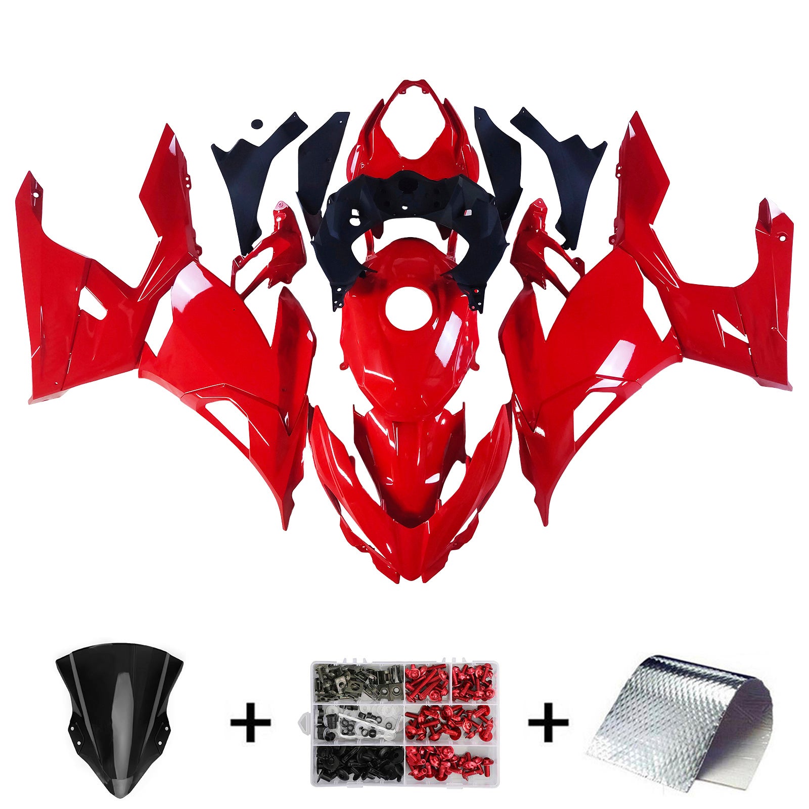 Amotopart Kawasaki EX400 Ninja400 2018-2023 Korirakenne ABS-muovi