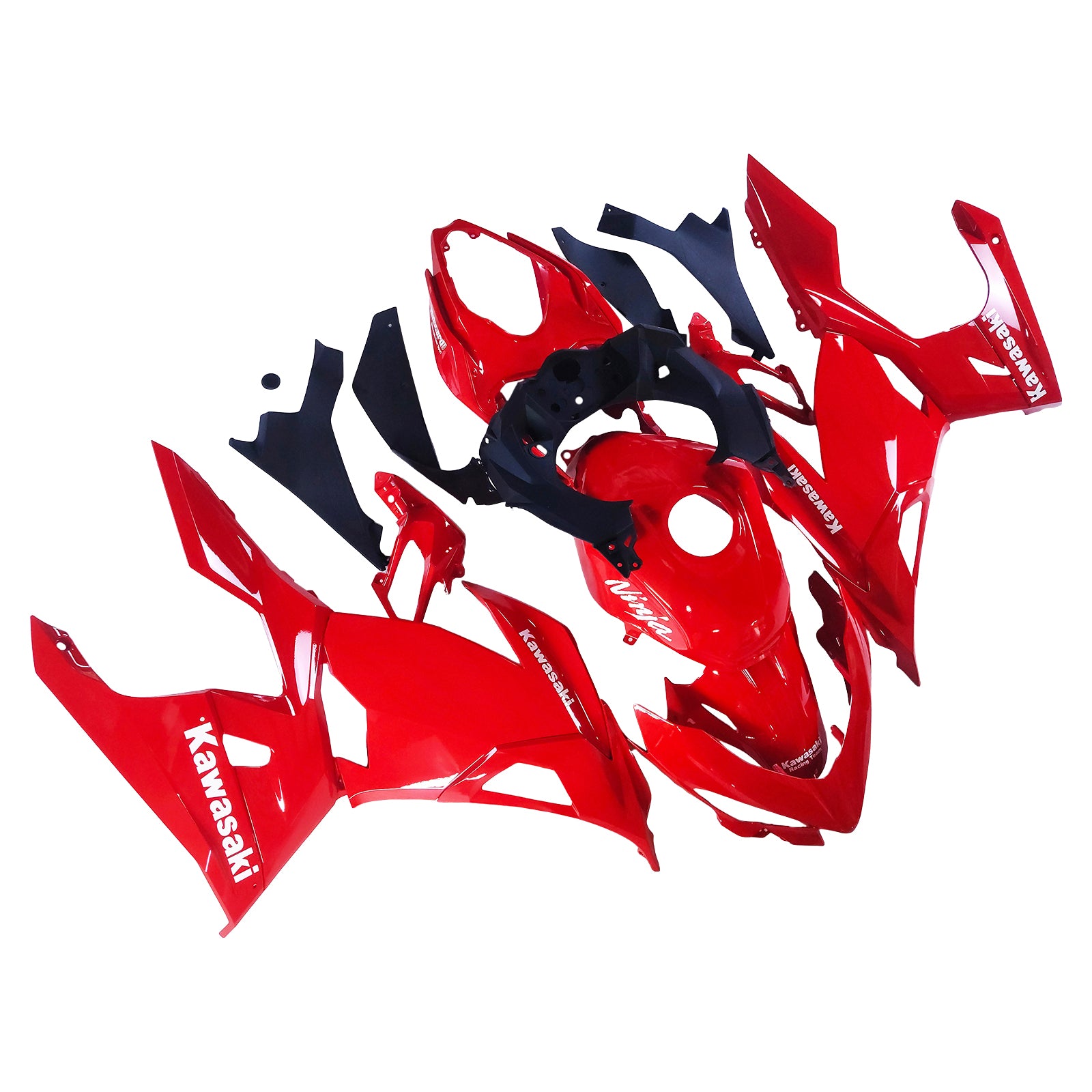 Amotopart Kawasaki EX400 Ninja400 2018-2023 Kit de carénage Carrosserie Plastique ABS