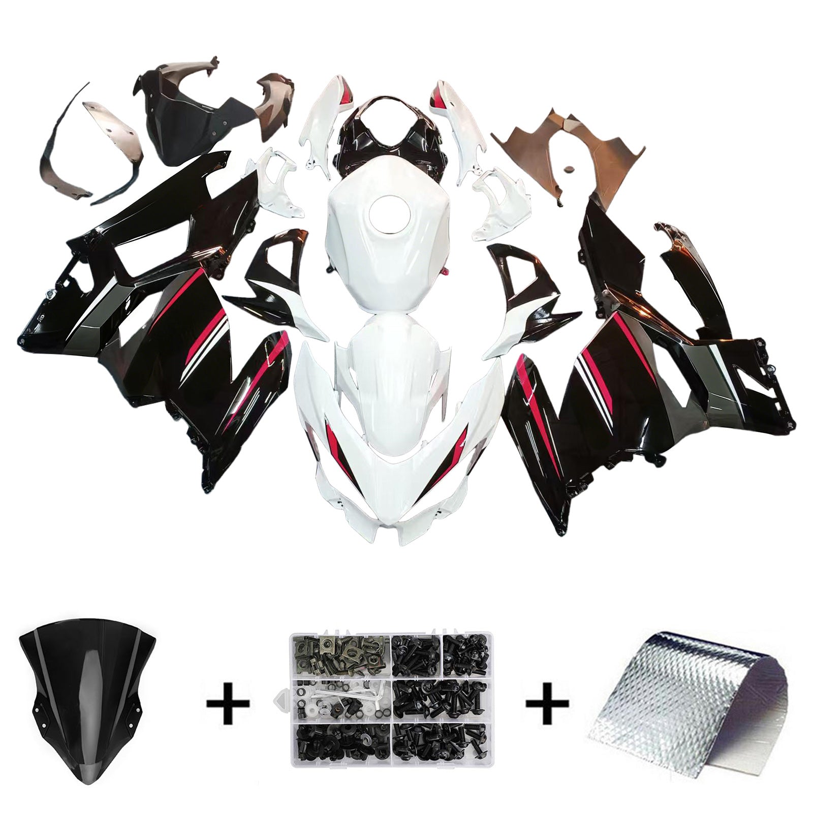 Amotopart Kawasaki EX400 Ninja400 2018-2023 Kit carena Carrozzeria Plastica ABS