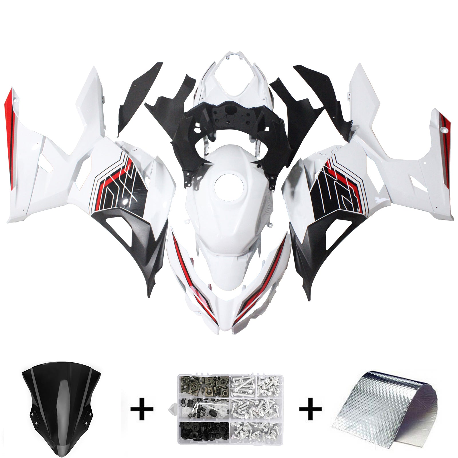 Amotopart Kawasaki EX400/Ninja400 2018-2023 Korirakenne ABS-muovia