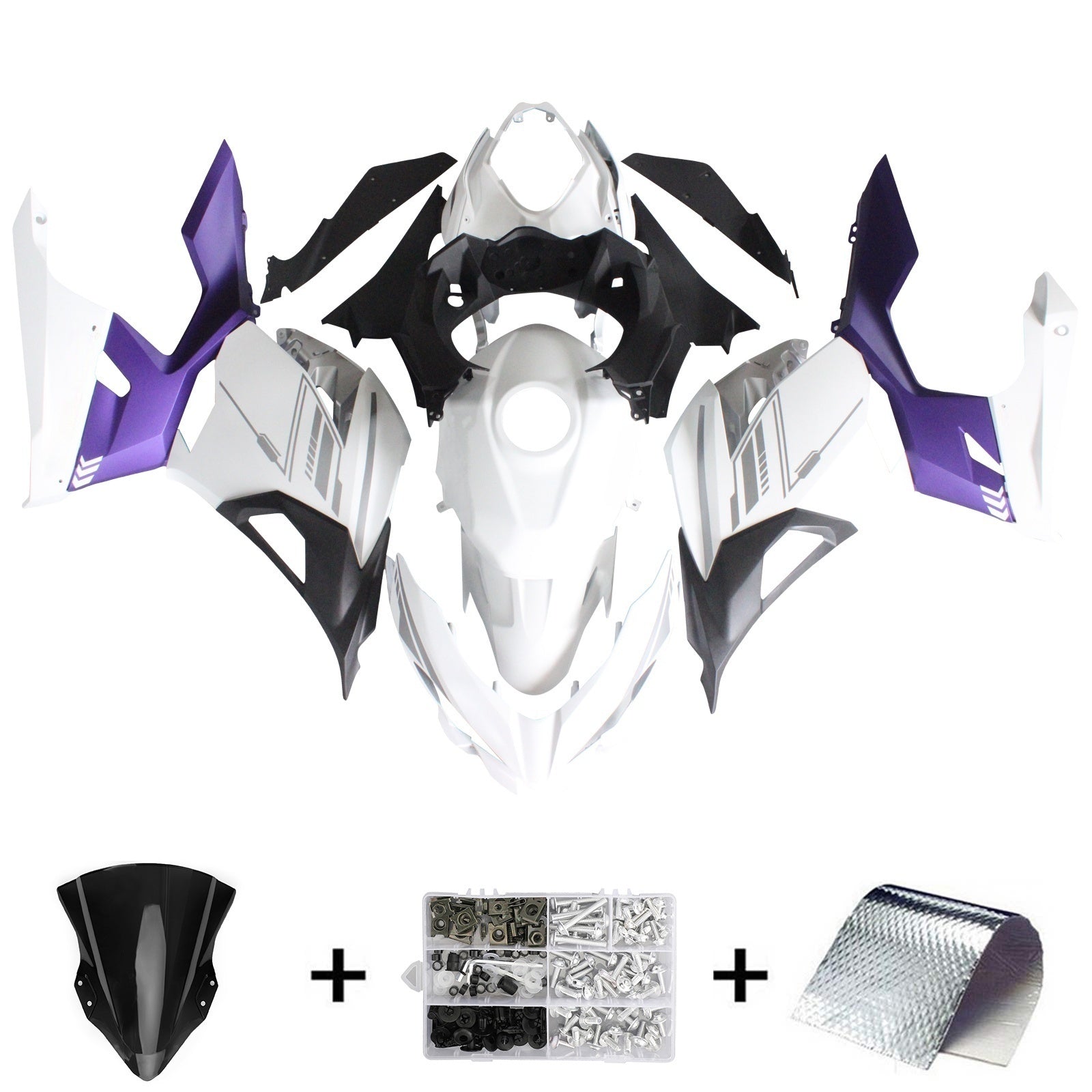 Amotopart Kawasaki EX400/Ninja400 2018-2023 ABS muovinen korirakennesarja